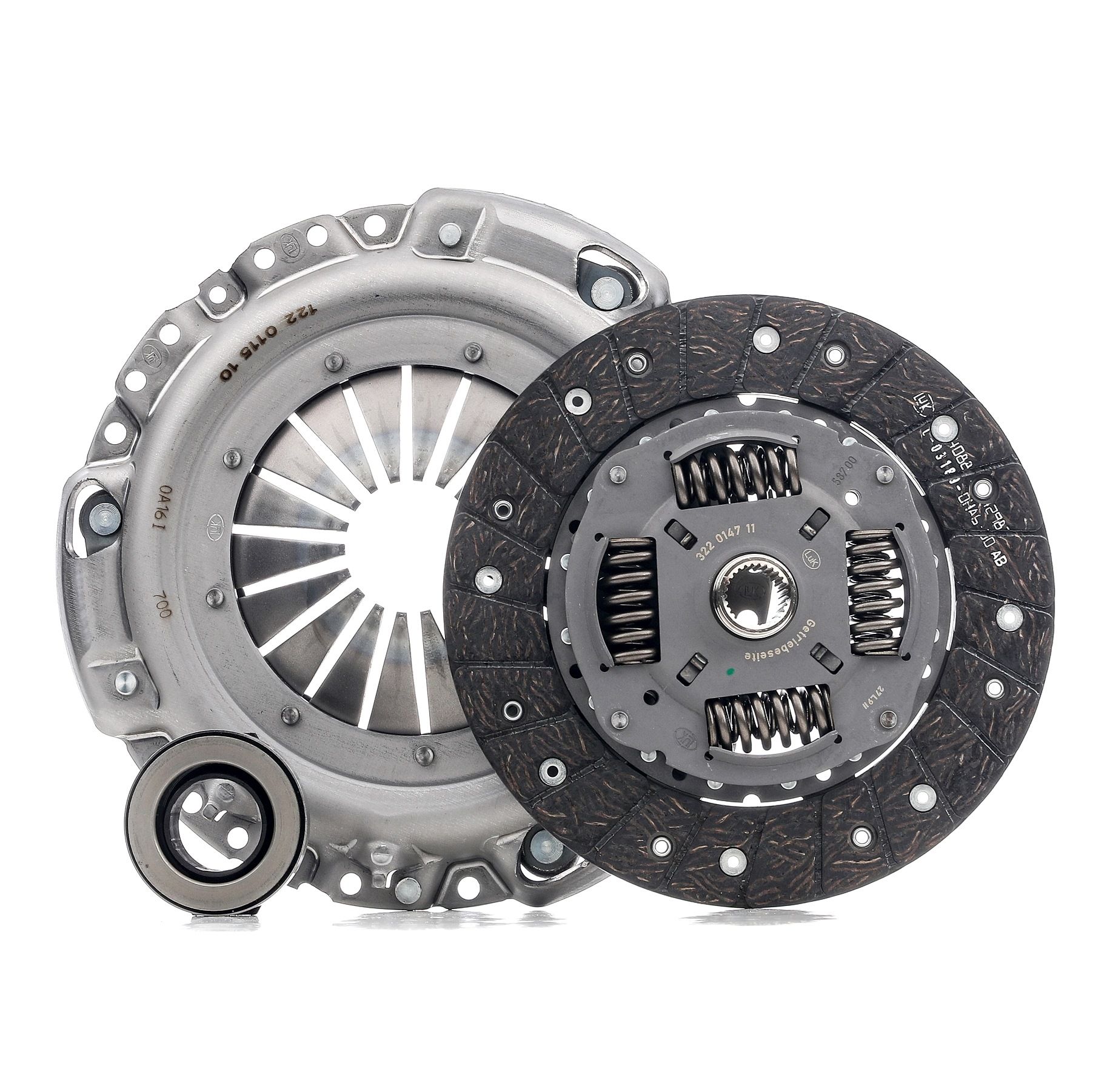 LuK BR 0222 with clutch release bearing, with clutch disc, 220mm Ø: 220mm Clutch replacement kit 622 0623 00 buy