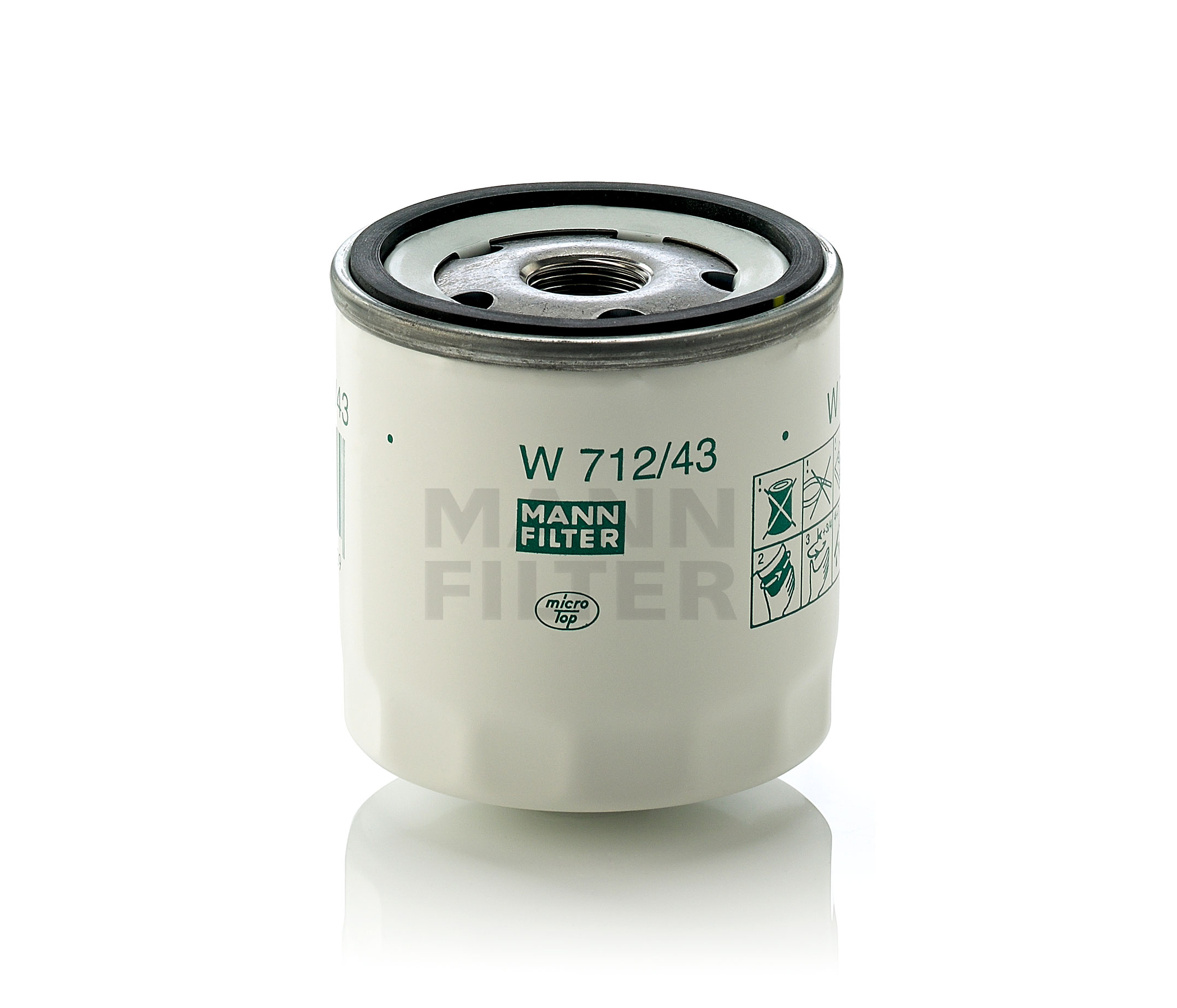 MANN-FILTER W7124310 Ford Fiesta Mk5 1.0 Supercharger Alyvos filtras 95 AG benzinas 2006 kaina