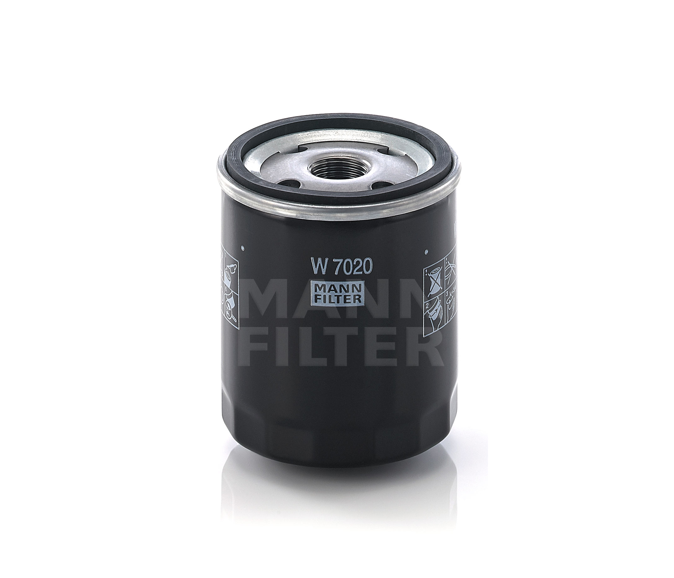 Køb W 7020 MANN-FILTER 3/4-16 UNF, Påskruet filter Ø: 76mm, Höhe: 94mm Oliefilter W 7020 billige