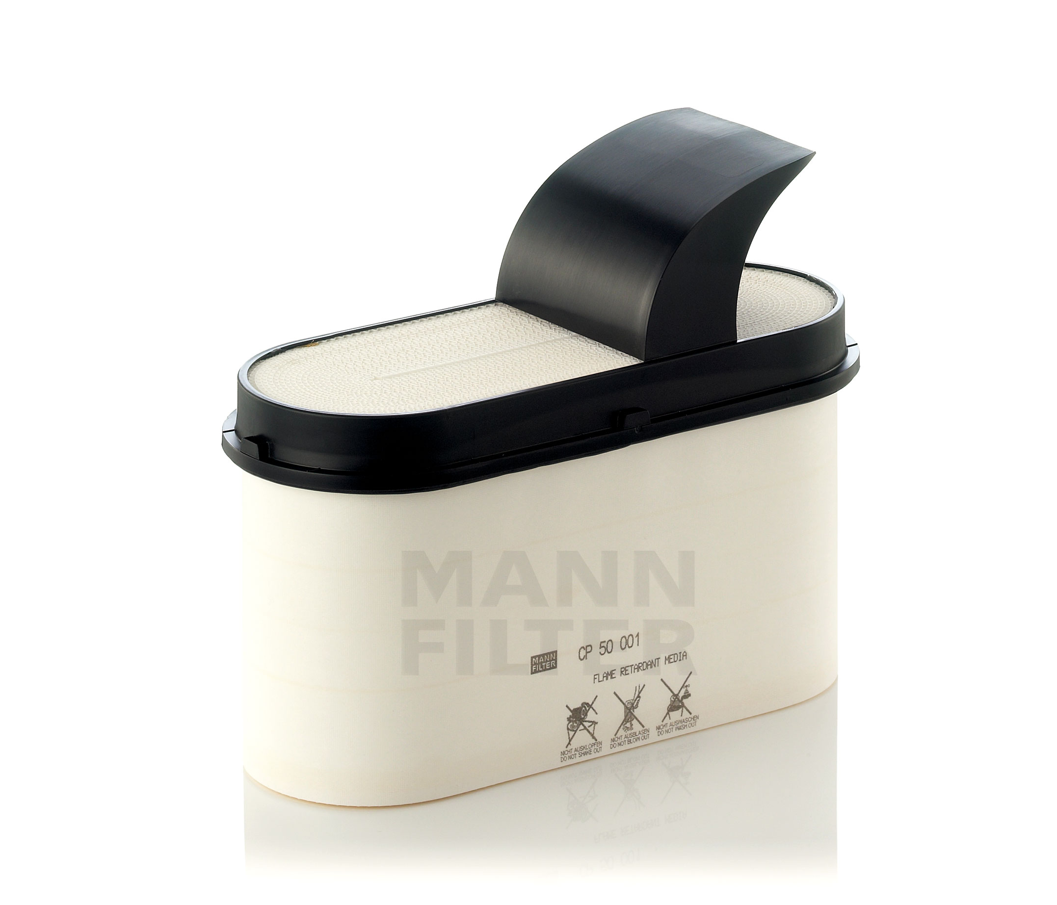 MANN-FILTER CP 50 001 Filtro aria Ø 491, 209 mm, Cartuccia filtro, mezzo filtrante ritardante di fiamma, CompacPlus