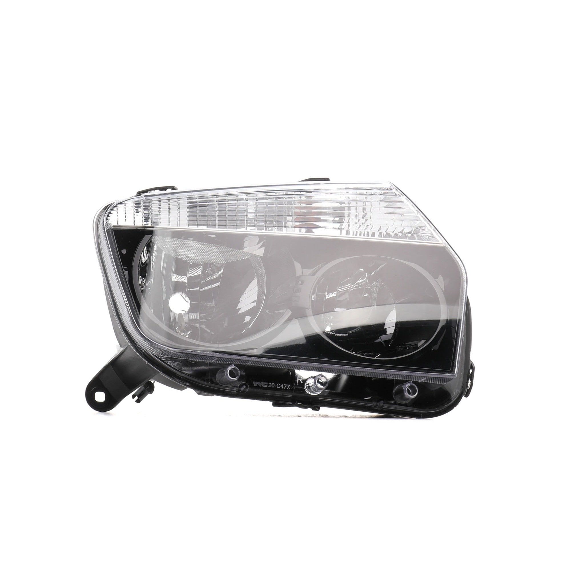 TYC Höger, H7, H1, svart Vänster-/Högertrafik: för högertrafik, Fordonsutrustning: för fordon med ljusviddsreglering (mekanisk) Huvudstrålkastare 20-12477-15-2 köp lågt pris