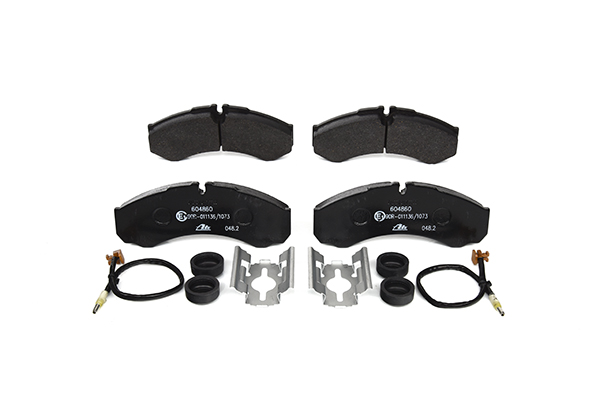 ATE 13.0460-4860.2 Brake pad set incl. wear warning contact, with accessories