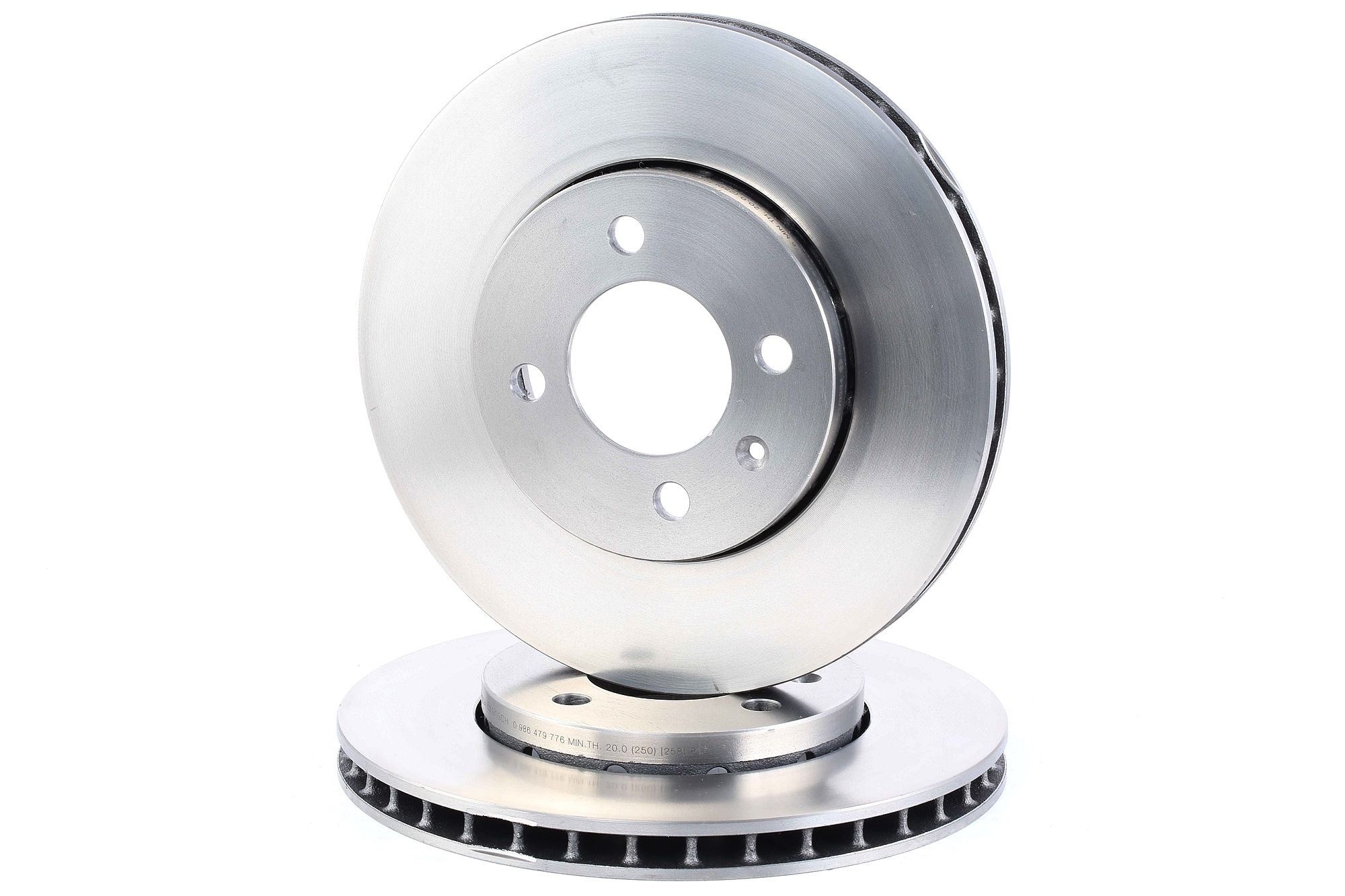 Disc brake set BOSCH 256x22mm, 4x100, Vented, Oiled, High-carbon - 0 986 479 776