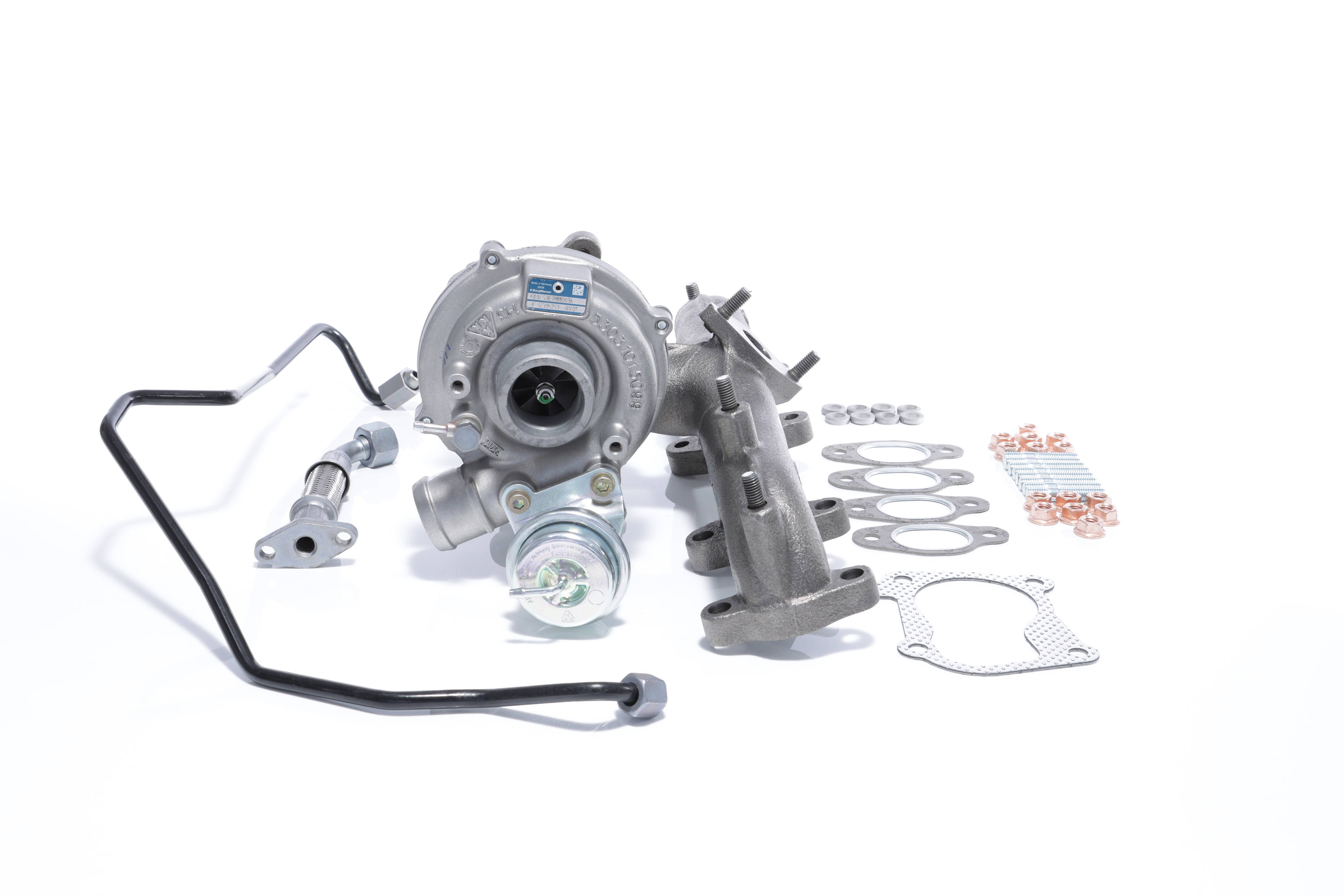 T981331 BTS TURBO Abgasturbolader, mit Ölzulaufleitung, mit Ölablaufleitung, mit Anbau-/Befestigungsmaterial, TURBO SERVICE SET ORIGINAL Turbolader T981331