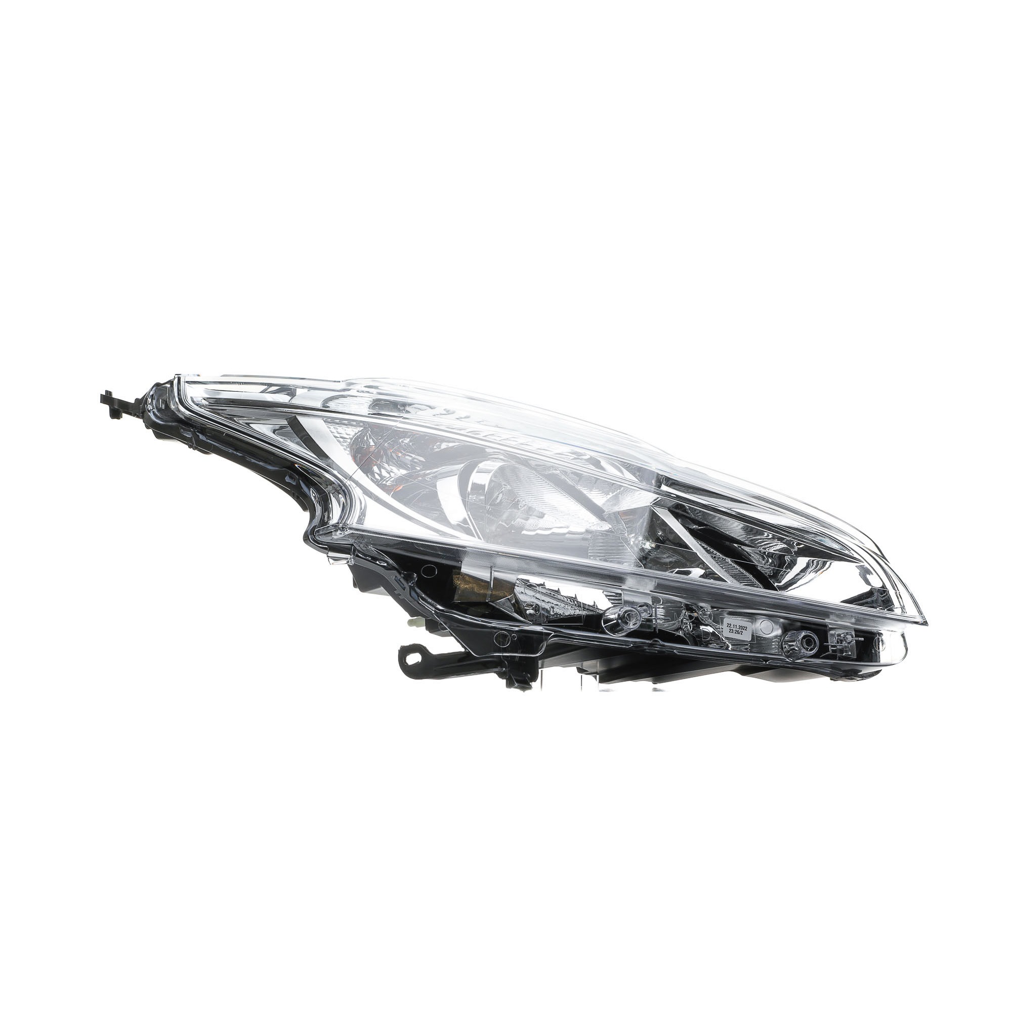 VALEO 044745 Headlight Right, H7, PWY24W, Halogen, transparent, with low beam, with daytime running light, for right-hand traffic, ORIGINAL PART, without motor for headlamp levelling