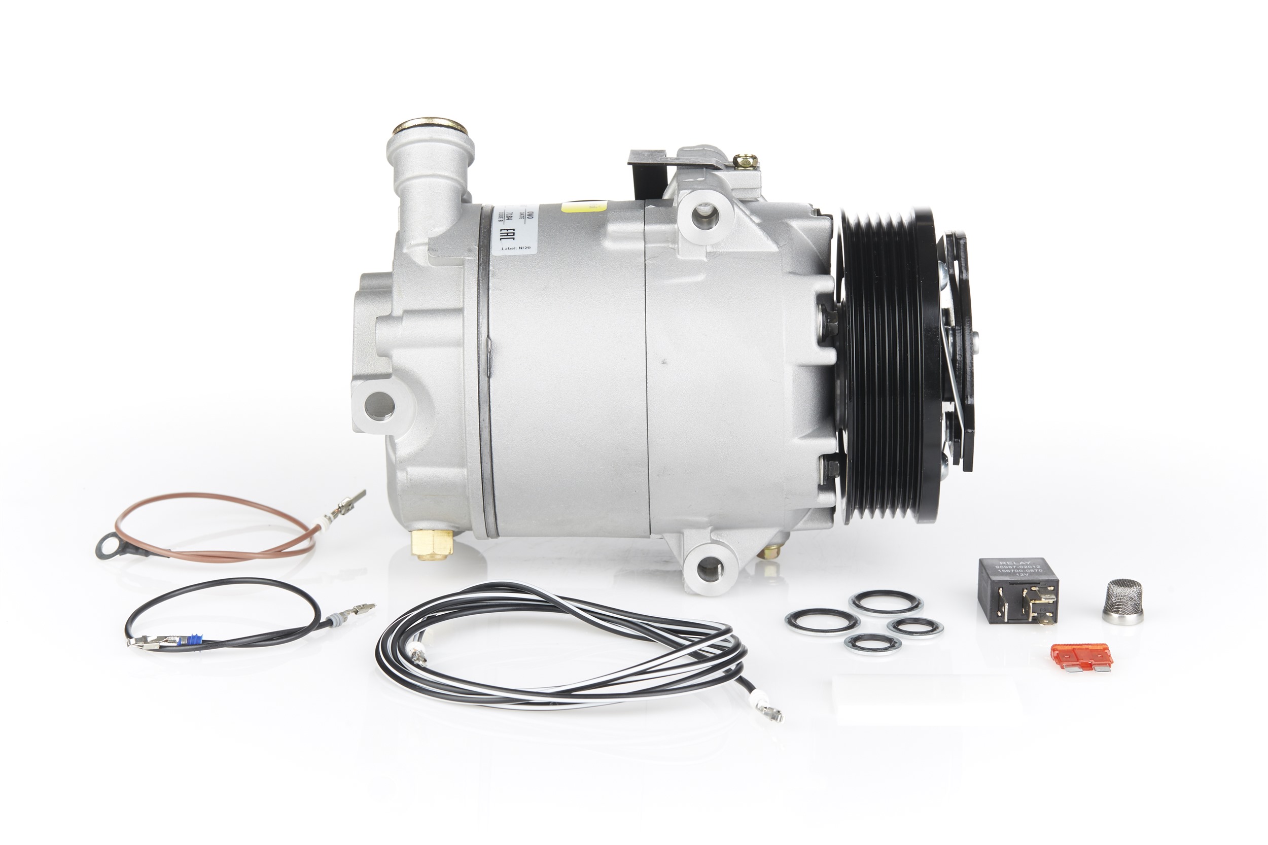 NISSENS 89096 Compresor, aire acondicionado CVC6, 12V, PAG 46, R134a, con aceite de compresor PAG, con acoplamiento magnético, sin diodo