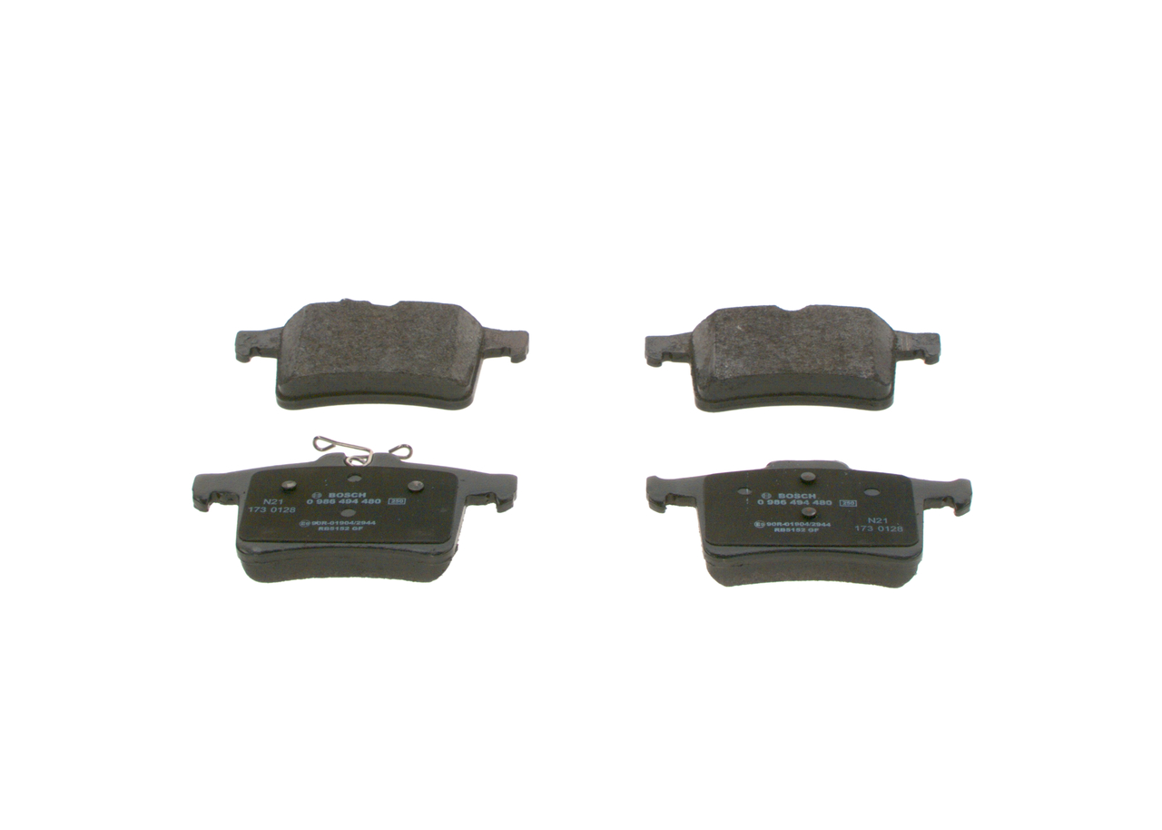 BP1401 BOSCH Low-Metallic, with anti-squeak plate Height: 63,9mm, Width: 122,3mm, Thickness: 16,2mm Brake pads 0 986 494 480 buy