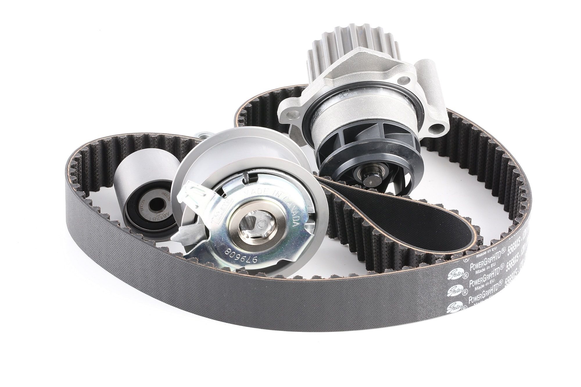 Car spare parts VW FOX 2022: Water pump and timing belt kit GATES KP55569XS-2 at a discount — buy now!
