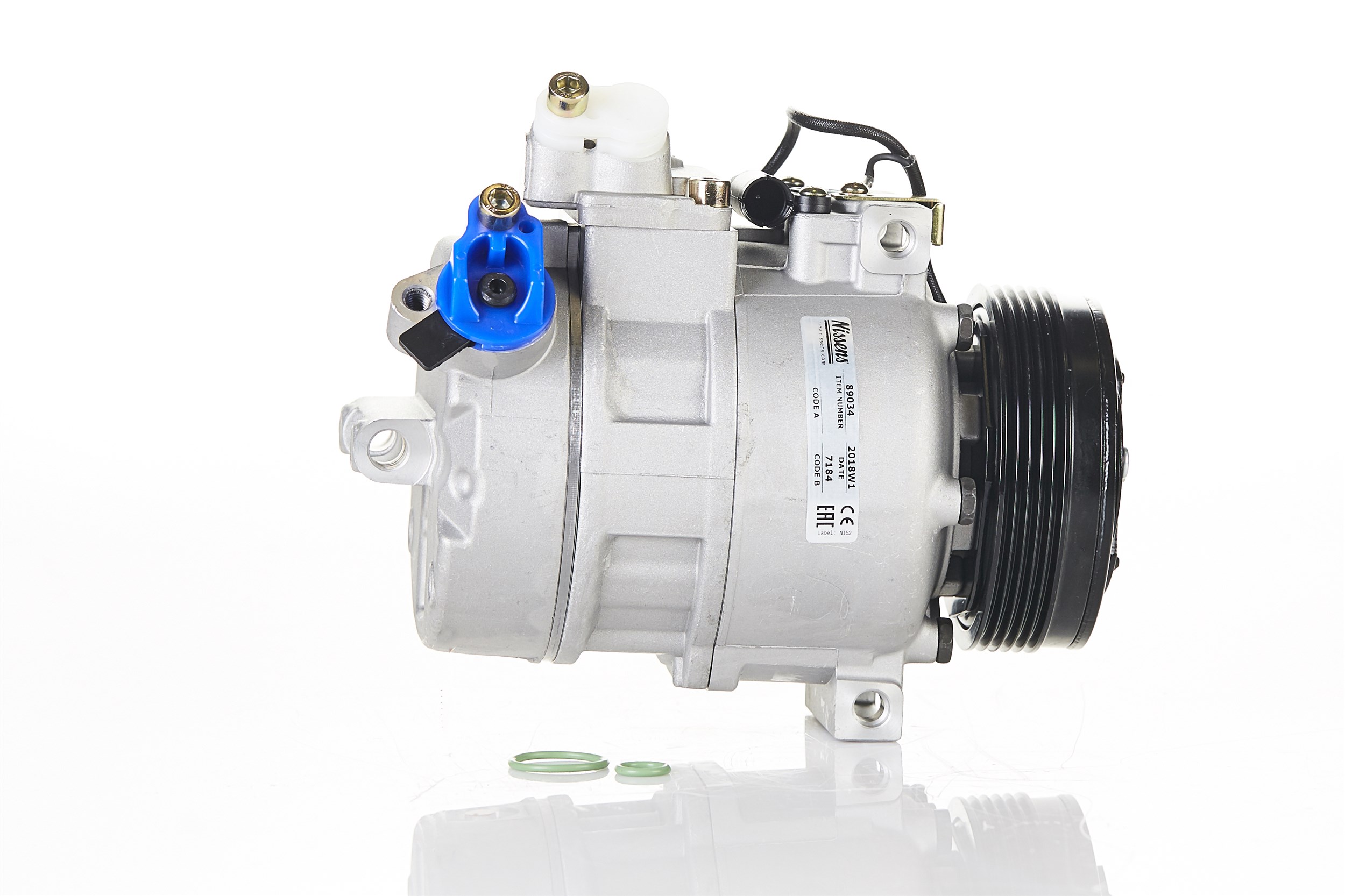 NISSENS 89034 Aircopomp 7SB16C, 12V, PAG 46, R134a, Met PAG compressorolie, Met magneetkoppeling, Zonder diode