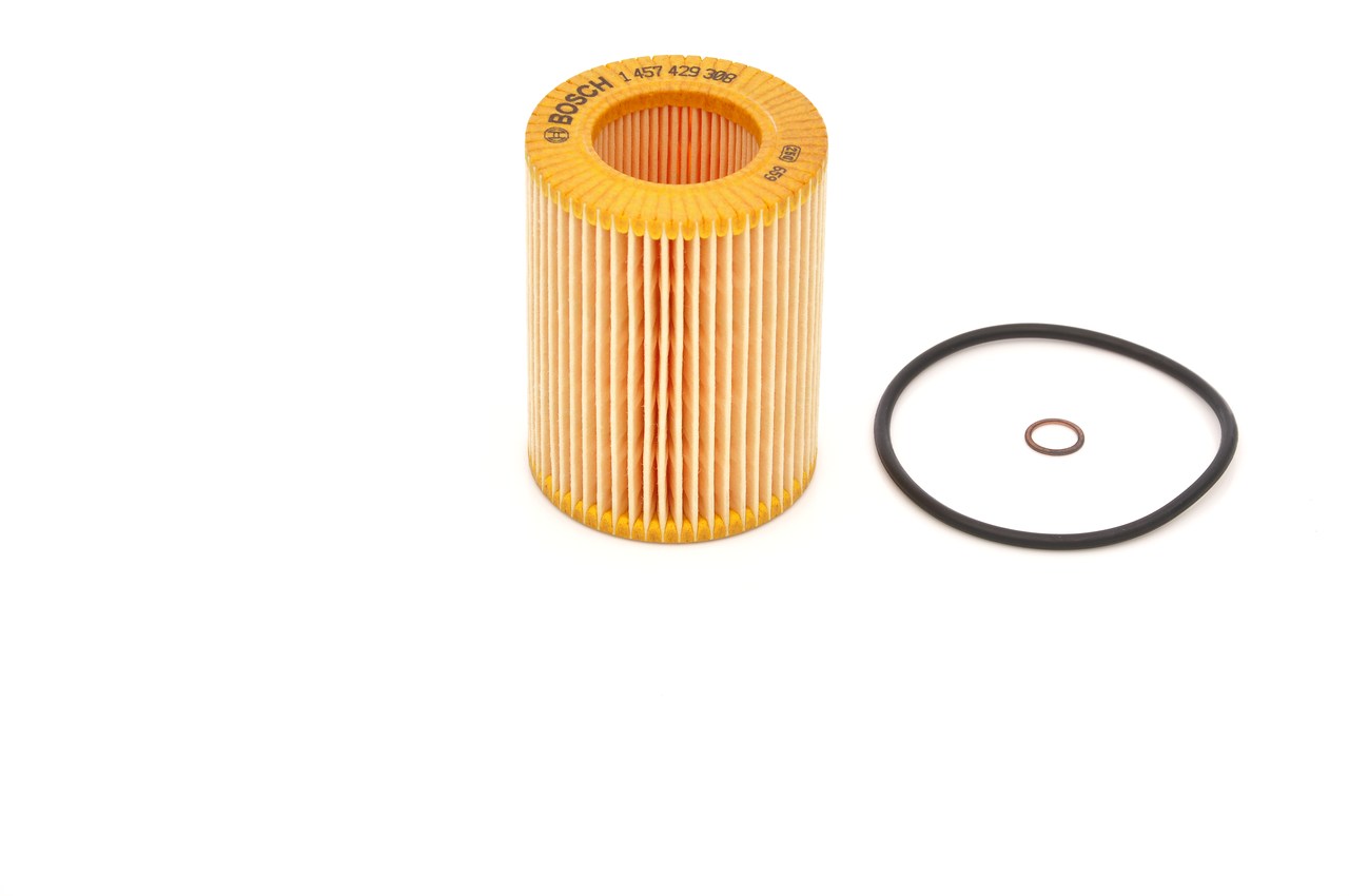BOSCH 1 457 429 308 Oil filter with gaskets/seals, Filter Insert
