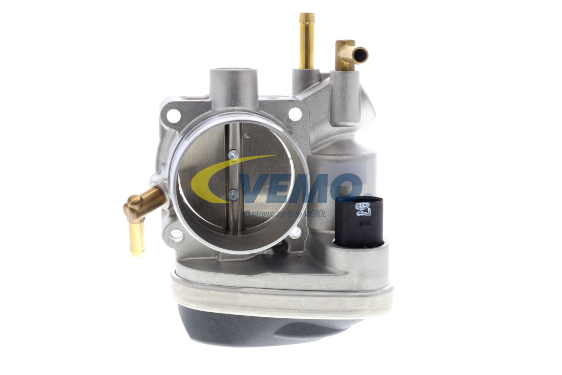 VEMO V10-81-0070 Throttle body Ø: 57mm, Electronic, without gasket/seal, Control Unit/Software must be trained/updated, Q+, original equipment manufacturer quality MADE IN GERMANY