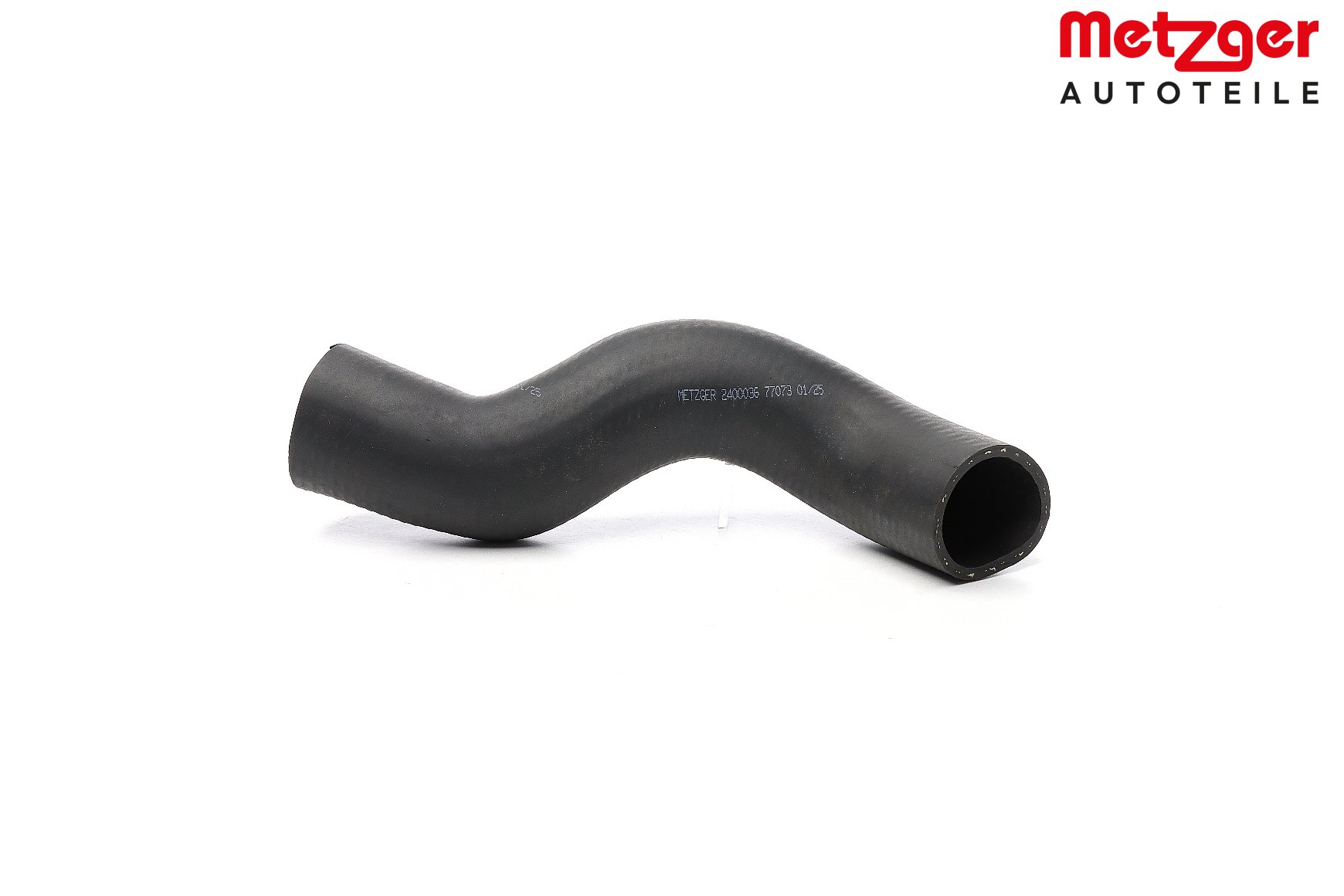 METZGER 2400036 Laadluchtslang Rubber met voering van stof, Zonder beugel