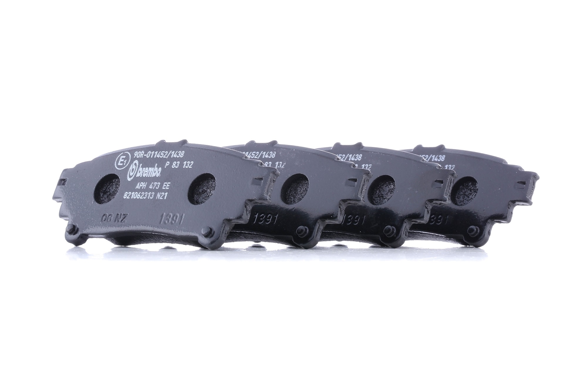 25525 BREMBO excl. wear warning contact, without accessories Height: 46mm, Width: 115mm, Thickness: 17mm Brake pads P 83 132 buy