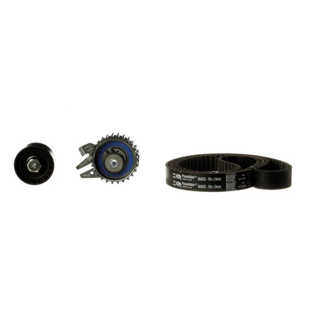 Gates Kit Cinghia Di Distribuzione K015035 Con 75 Denti | Larghezza 20mm, Lunghezza 714mm | Ricambio Auto Di Alta Qualità