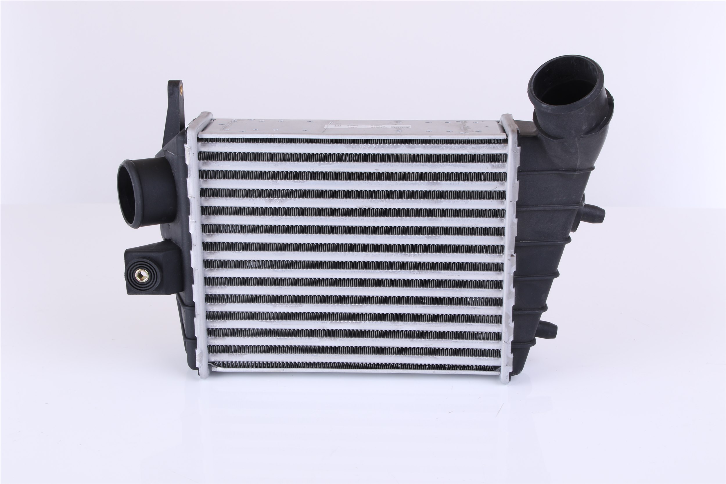 NISSENS 96699 Intercooler without quick coupling, Right connector, angled