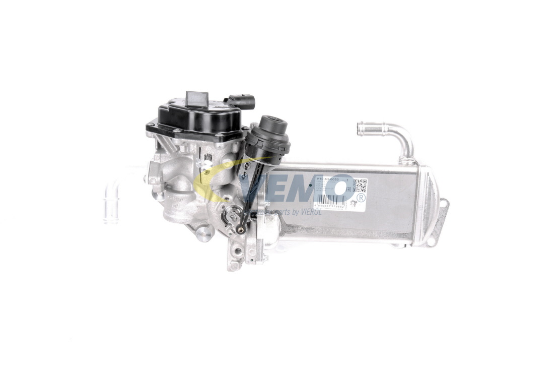 VEMO V10-63-0050 EGR valve Q+, original equipment manufacturer quality, Electric, with EGR cooler, without gasket/seal, with vacuum bypass, Control Unit/Software must be trained/updated