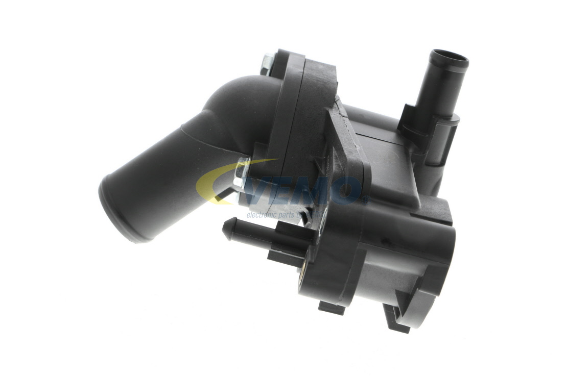 V25-99-1742 VEMO Coolant thermostat MAZDA Opening Temperature: 88°C, Switch Point: 88°C, with pipe socket, with thermostat, Synthetic Material Housing, with housing