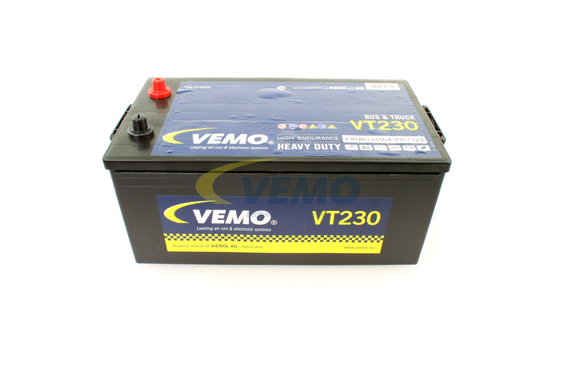 230 Ah VEMO 12V 230Ah 1450A B0 sans entretien, HEAVY DUTY [plus resistant aux secousses] Batterie de démarrage V99-17-0075 acheter en ligne
