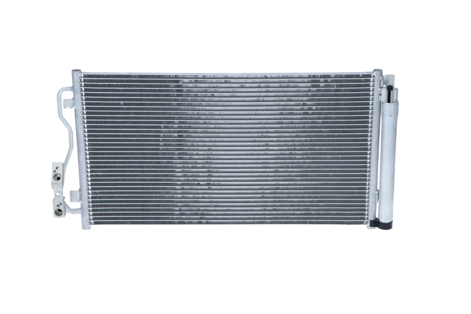 NRF 35970 Air conditioning condenser with dryer, with seal ring, EASY FIT, 15,3mm, 13,7mm, Aluminium, 595mm, R 134a