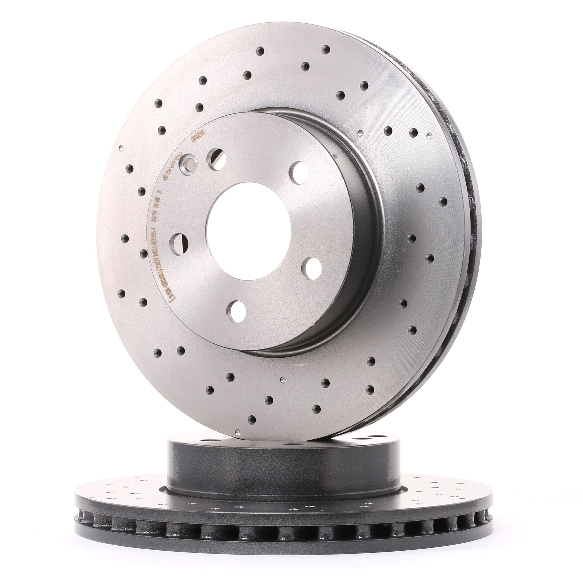 Jeu De 2 Disques De Frein Avant Brembo Pour Mercedes Classe A W176 - Revêtement Anti-corrosion UV