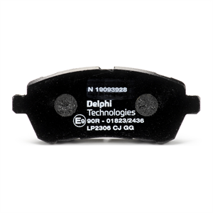 DELPHI LP2306 Brake pad set not prepared for wear indicator, without anti-squeak plate, with accessories