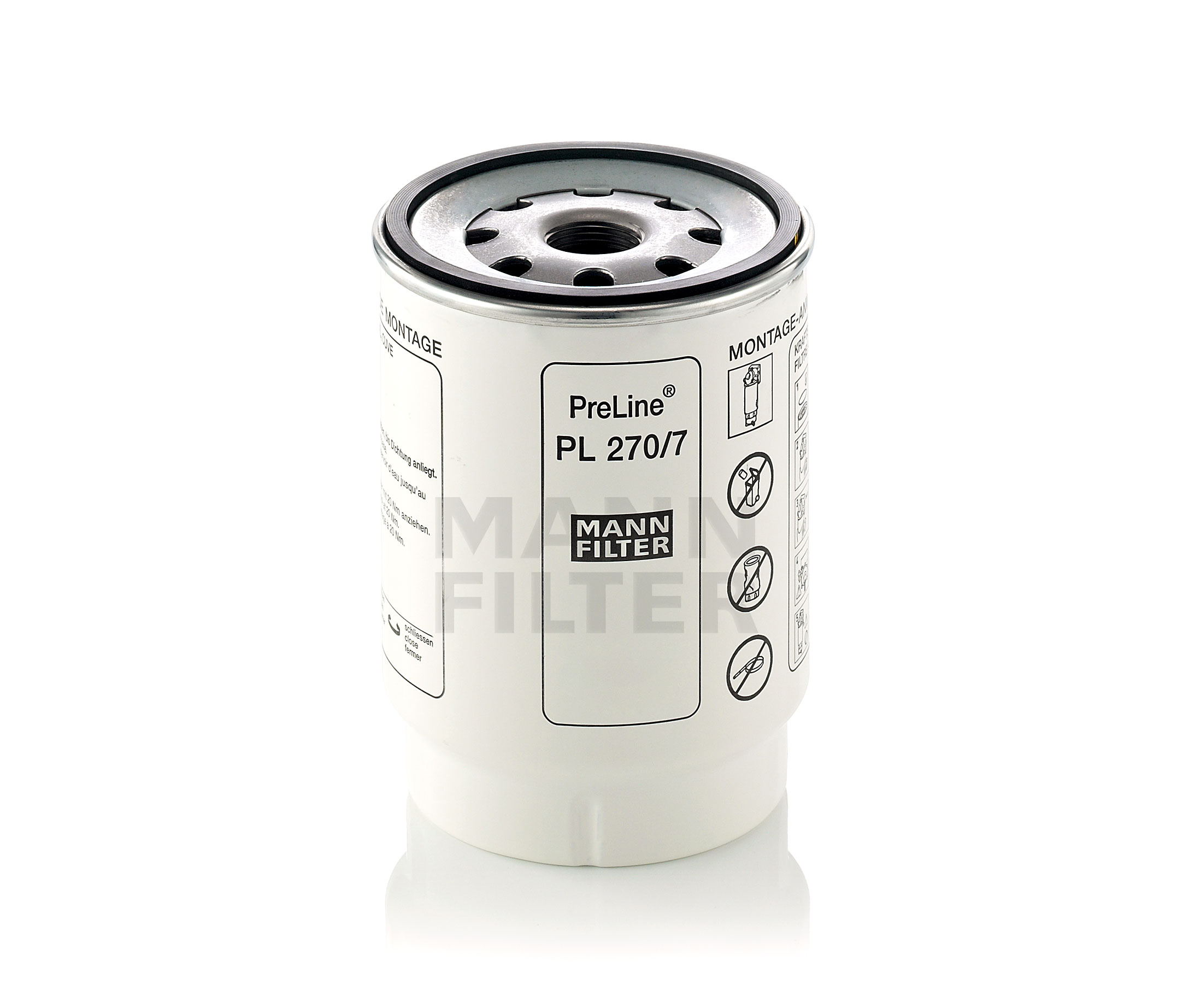MANN-FILTER with gasket/seal Height: 151mm Fuel filter PL 270/7 x buy