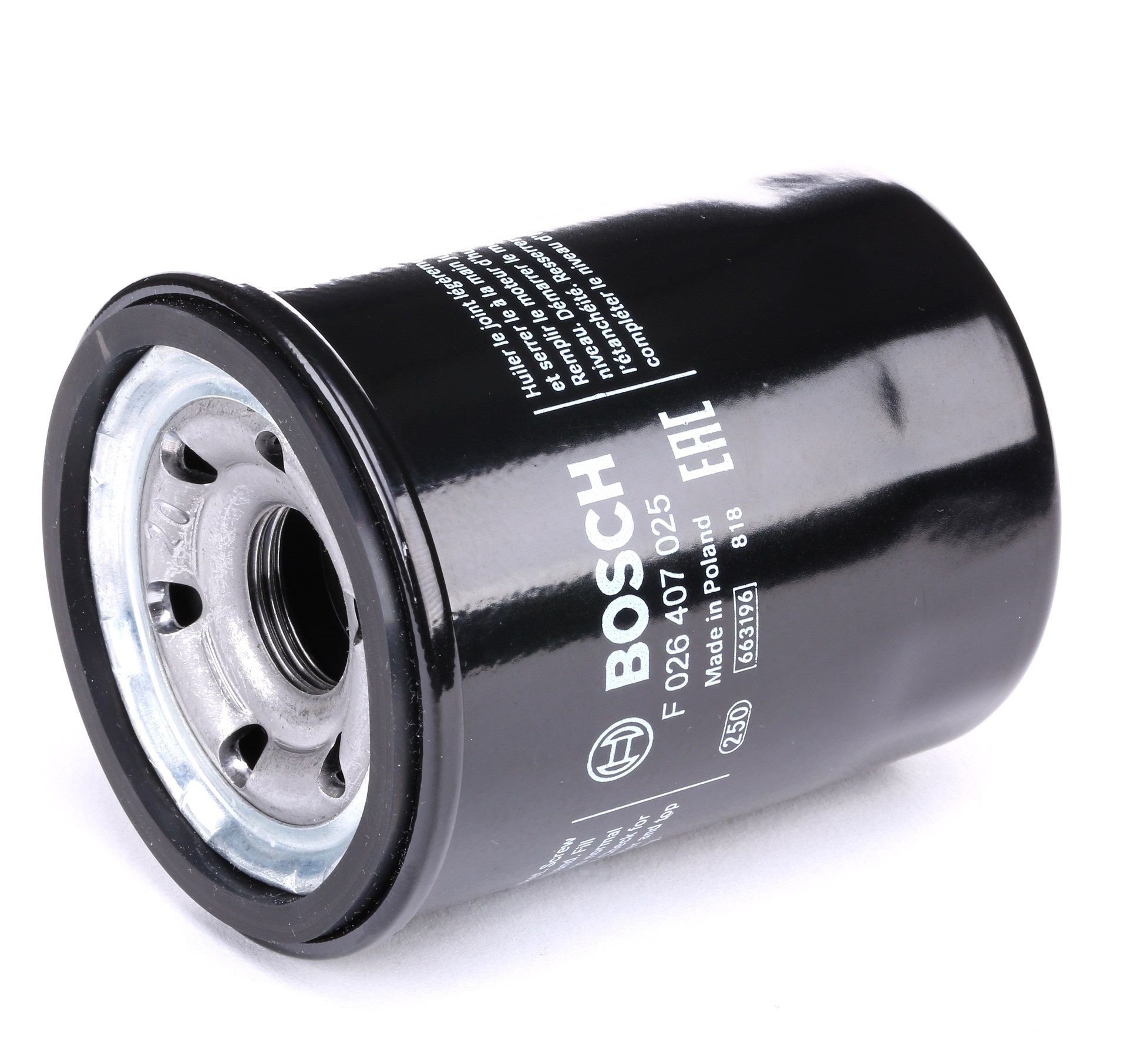 BOSCH F 026 407 025 Oil filter M 20 x 1,5, with one anti-return valve, Spin-on Filter