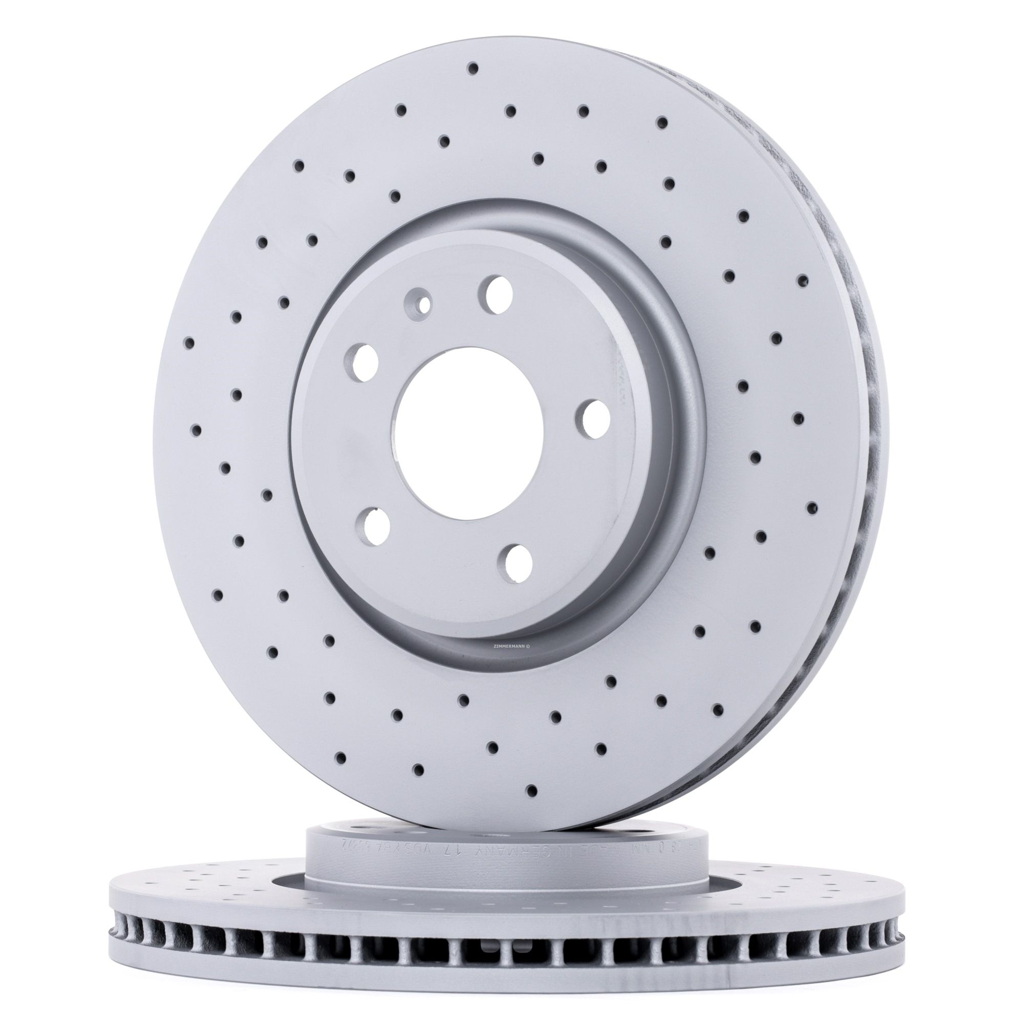 Image of ZIMMERMANN Brake disc AUDI 100.3355.52 8R0615301,8R0615301D,8R0615301F Brake rotor,Brake discs,Brake rotors