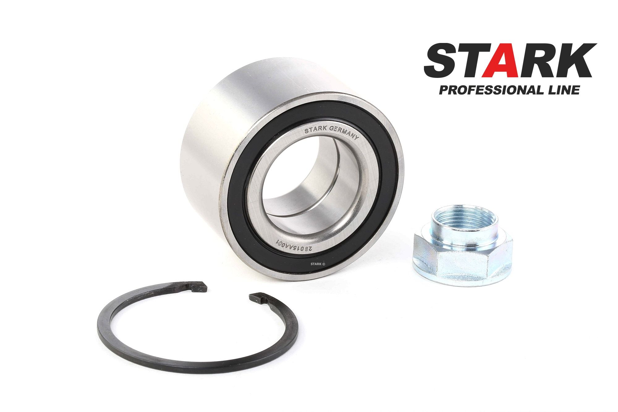 STARK Front axle both sides, with retaining ring, with nut, 73,0 mm Inner Diameter: 38,0mm Wheel hub bearing SKWB-0180057 buy