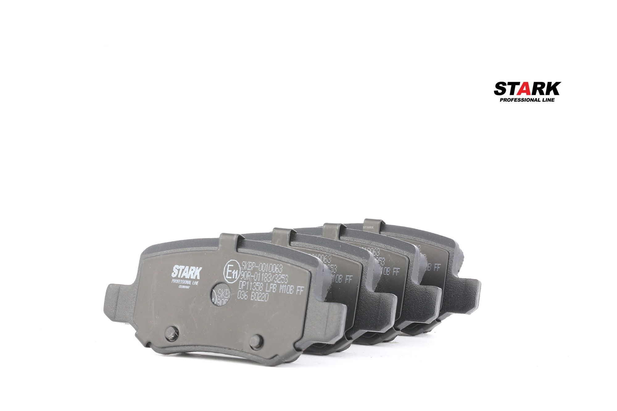 STARK SKBP-0010063 Kit pastiglie freni Assale posteriore, Non predisposto per contatto segnalazione usura, con lamierino anticigolío