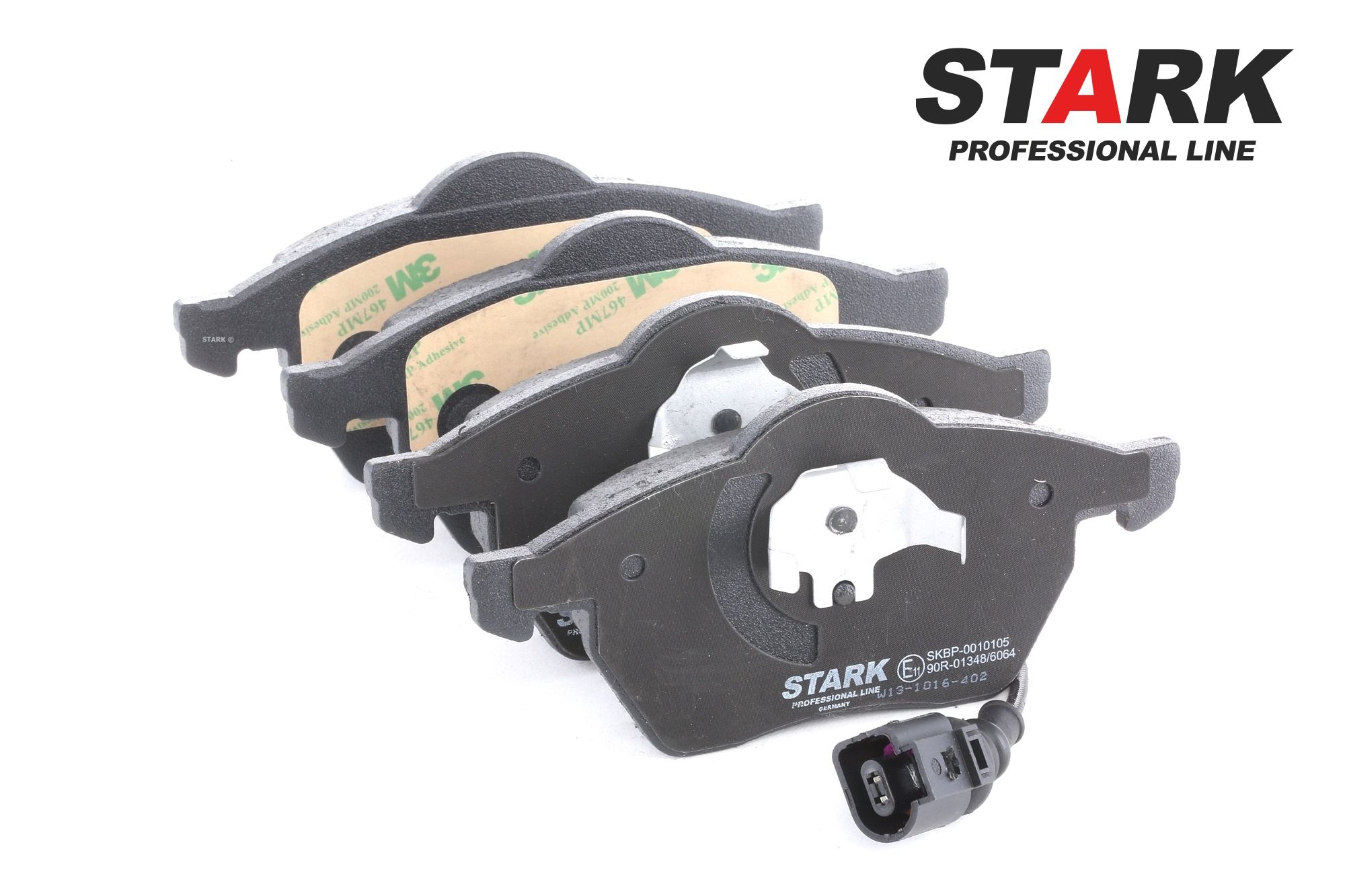 STARK SKBP-0010105 Brake pad set Low-Metallic, incl. wear warning contact, with piston clip, with anti-squeak plate, without accessories