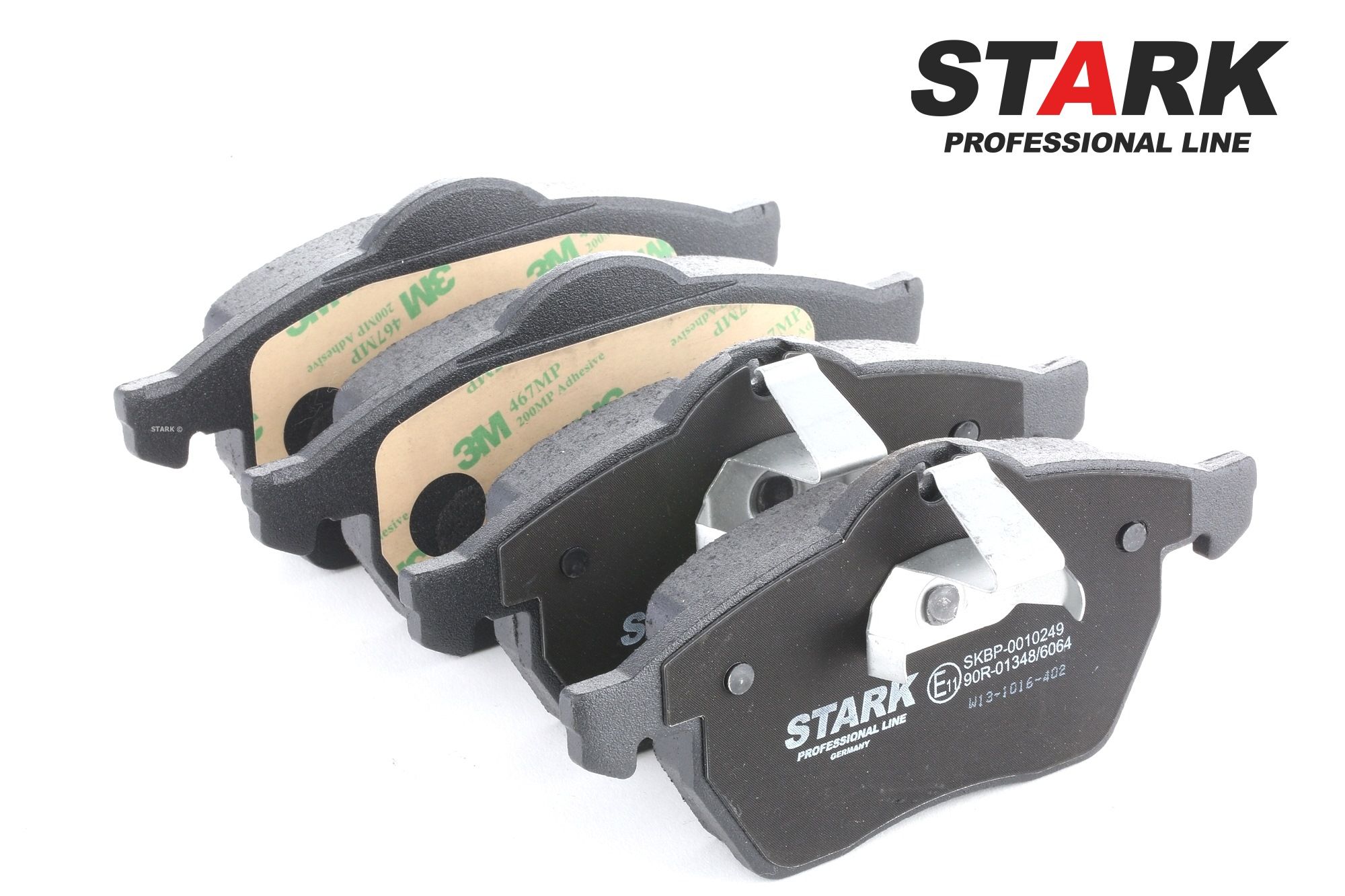 STARK SKBP-0010249 Brake pad set Front Axle, prepared for wear indicator, excl. wear warning contact, with piston clip