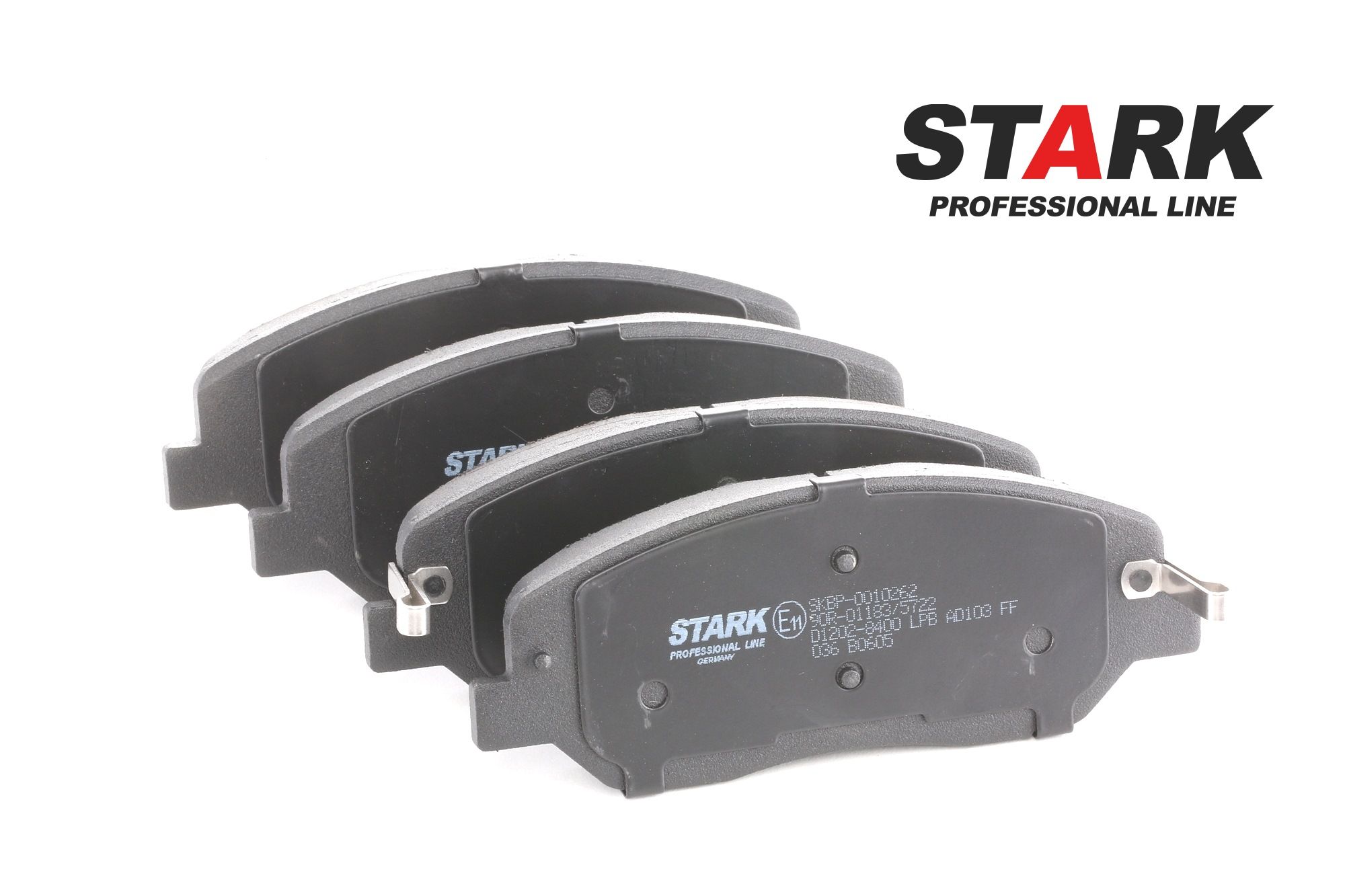 SKBP-0010262 STARK Vorderachse, mit akustischer Verschleißwarnung Höhe: 61,2mm, Breite: 156,7mm, Dicke/Stärke: 17,6mm Bremsbelagsatz SKBP-0010262 günstig kaufen