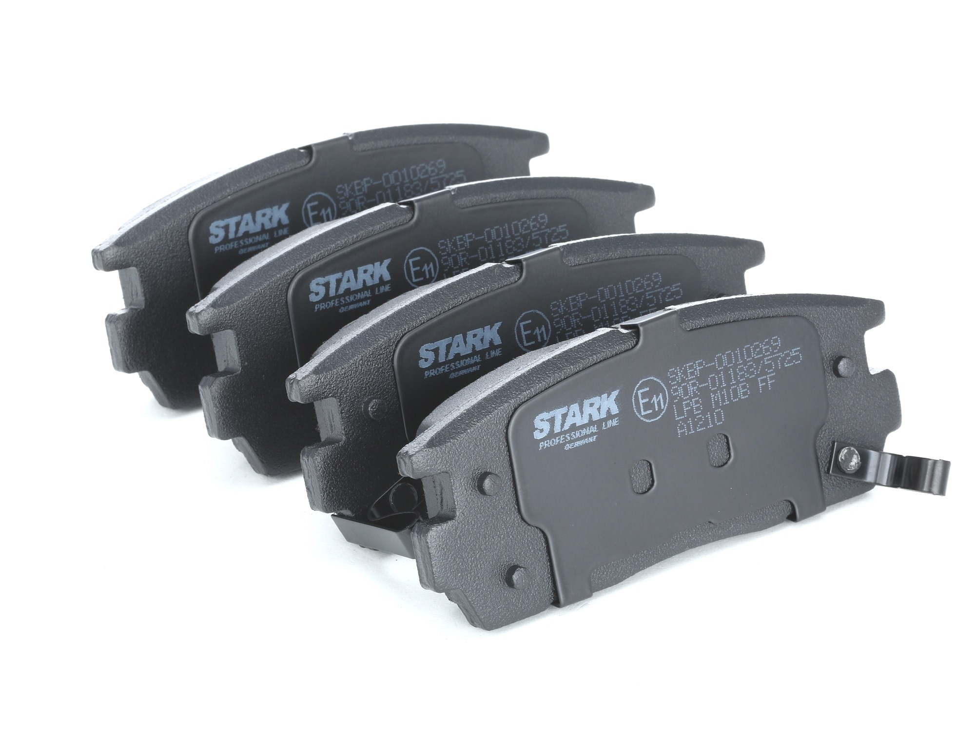 STARK Rear Axle, with acoustic wear warning Height: 45,7mm, Width: 110,9mm, Thickness: 15,4mm Brake pads SKBP-0010269 buy