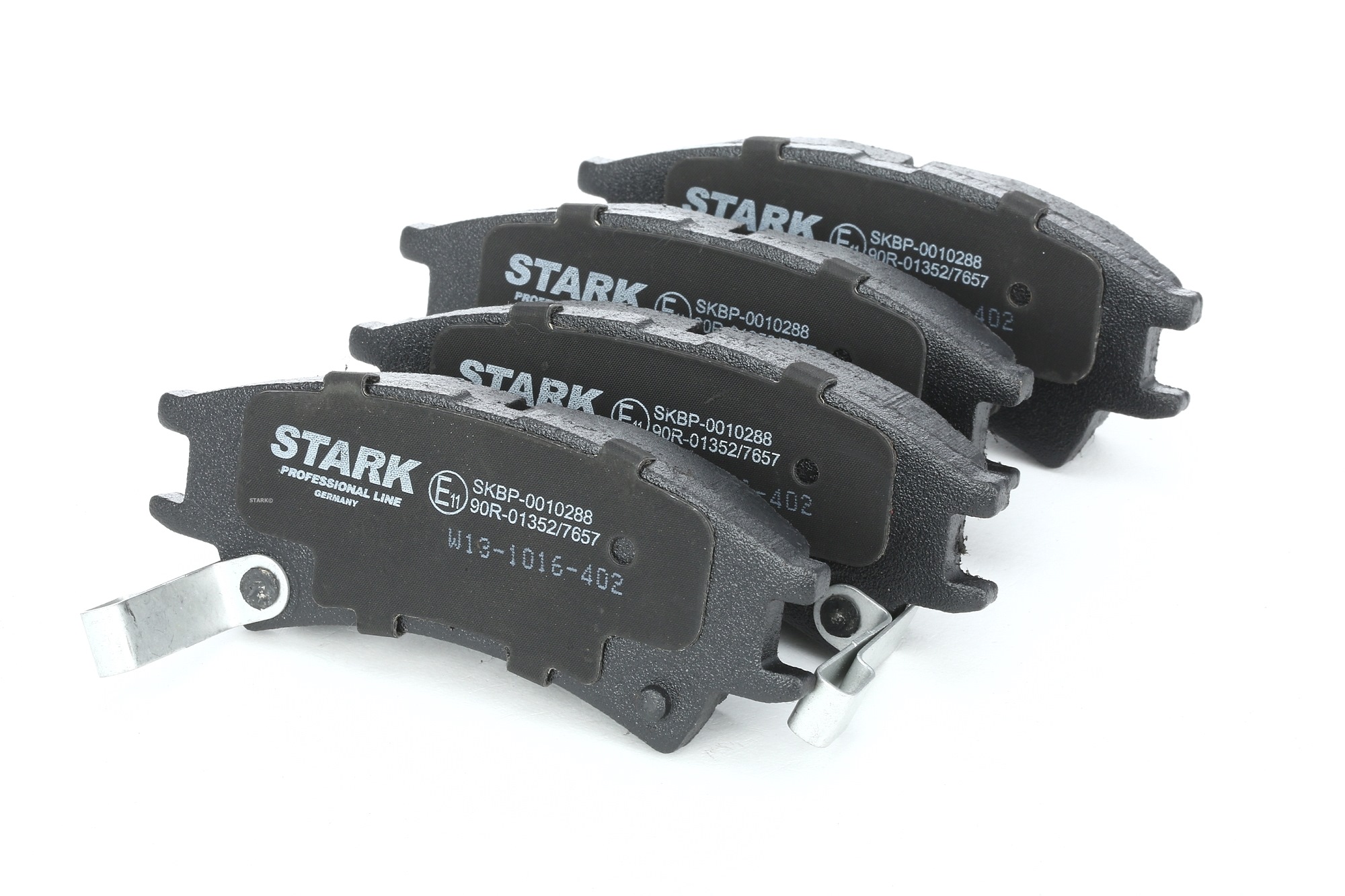 STARK Front Axle, with acoustic wear warning Height: 41,5mm, Width: 104,6mm, Thickness: 16,5mm Brake pads SKBP-0010288 buy