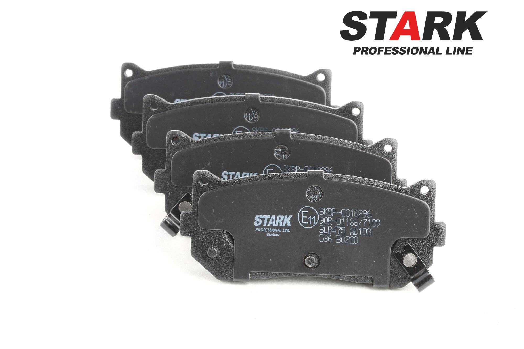 STARK SKBP-0010296 Brake pad set Rear Axle, with acoustic wear warning