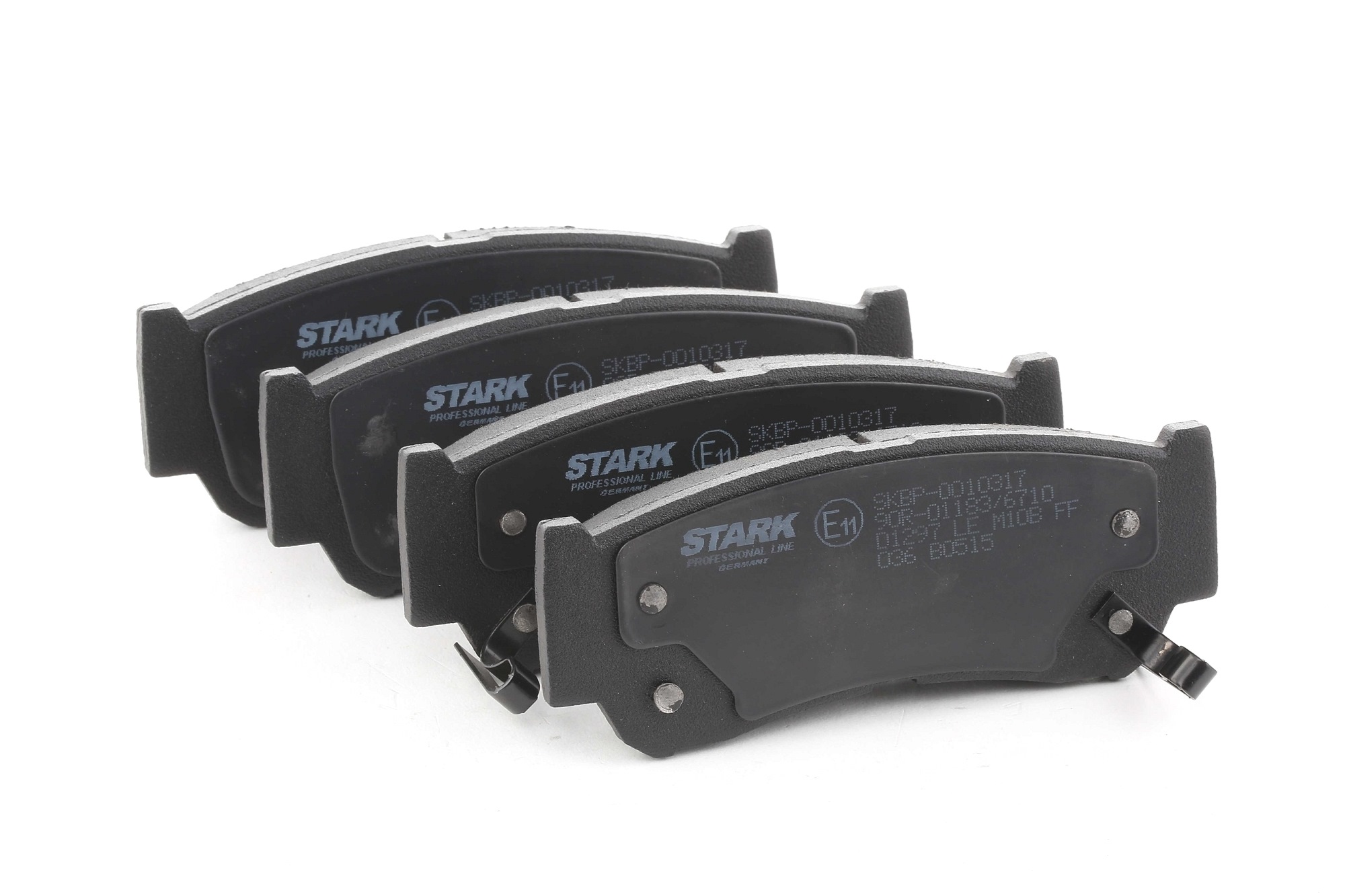 STARK SKBP-0010317 Brake pad set Rear Axle, with acoustic wear warning