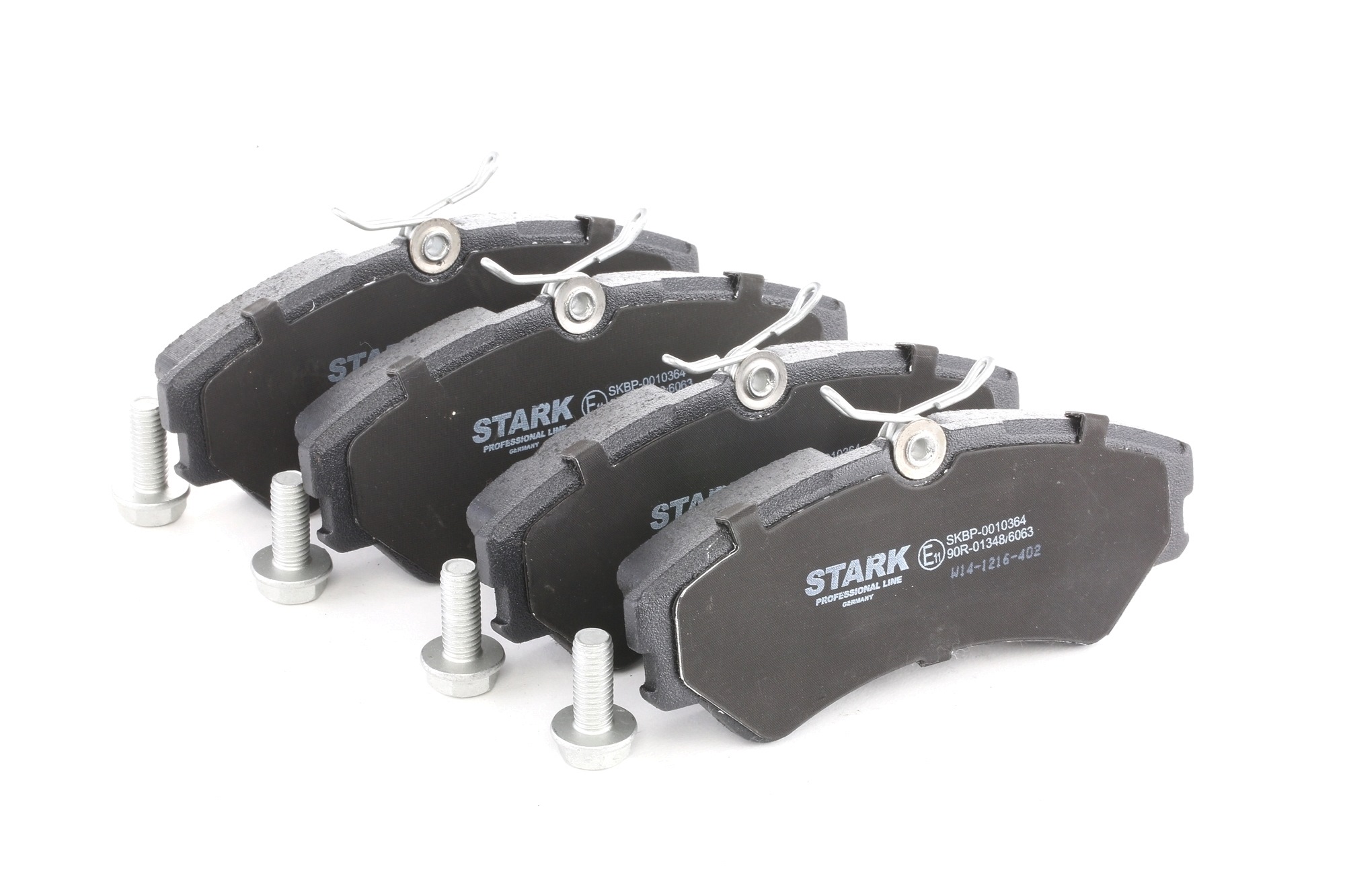 STARK SKBP-0010364 Brake pad set Front Axle, excl. wear warning contact, with anti-squeak plate
