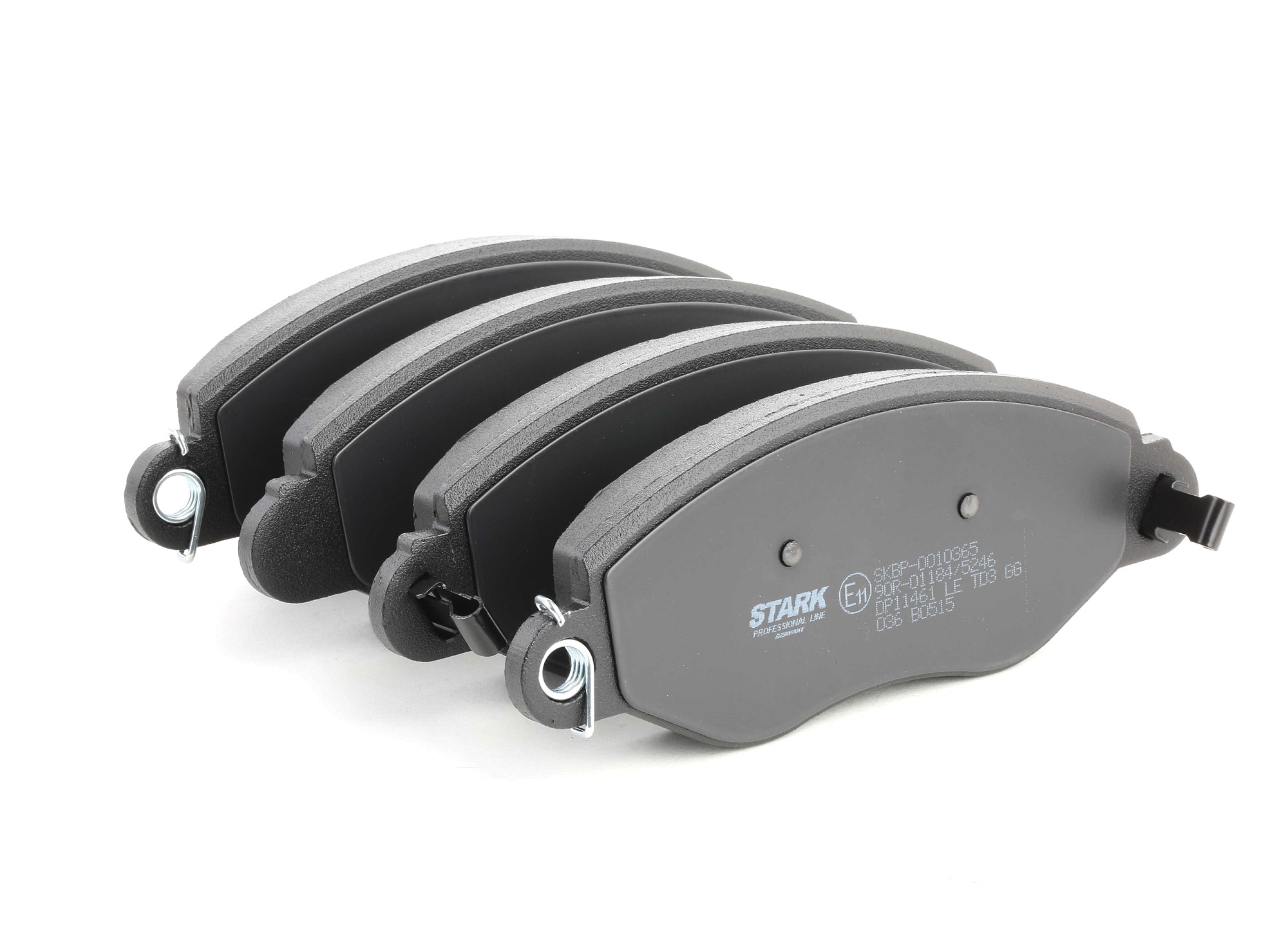 STARK SKBP-0010365 Brake pad set Front Axle, with acoustic wear warning, without accessories