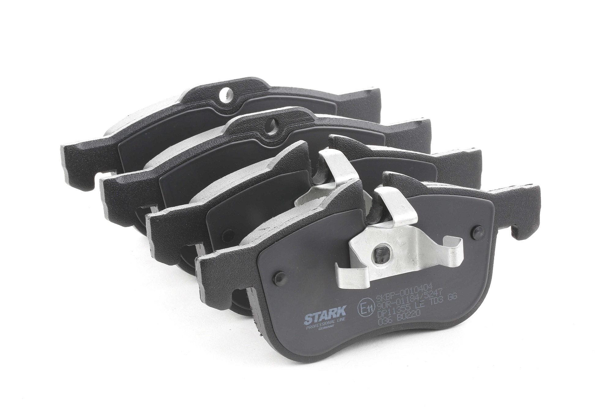 STARK SKBP-0010404 Brake pad set Front Axle, prepared for wear indicator, with piston clip