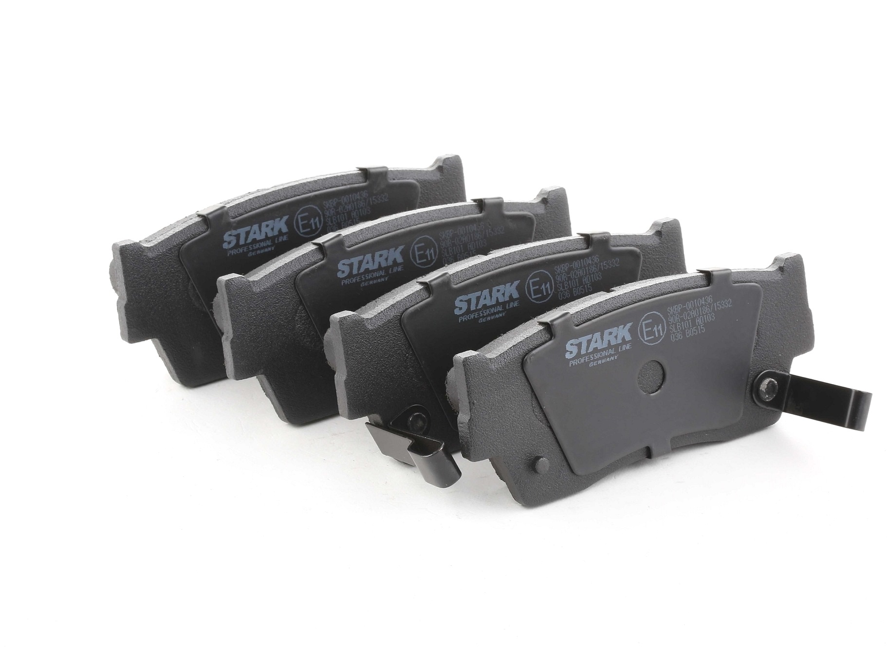 STARK SKBP-0010436 Brake pad set Front Axle, with acoustic wear warning, without accessories
