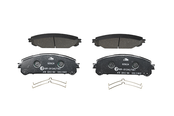 ATE 13.0460-5634.2 Brake pad set without integrated wear warning contact, with accessories