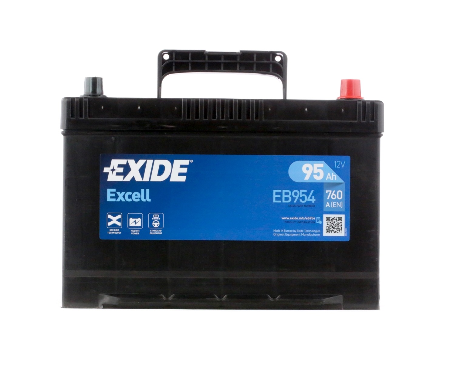 249SE EXIDE EXCELL EB954 Batterie de démarrage 95Ah