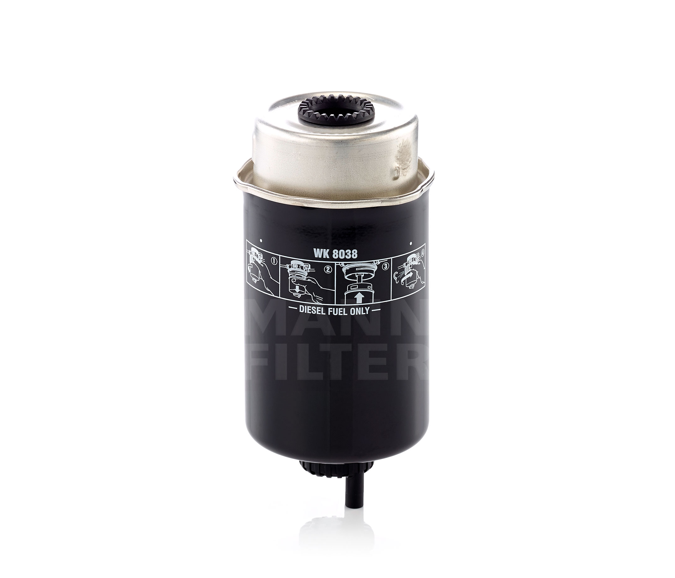 MANN-FILTER Anschraubfilter Höhe: 166mm Leitungsfilter WK 8038 online kaufen