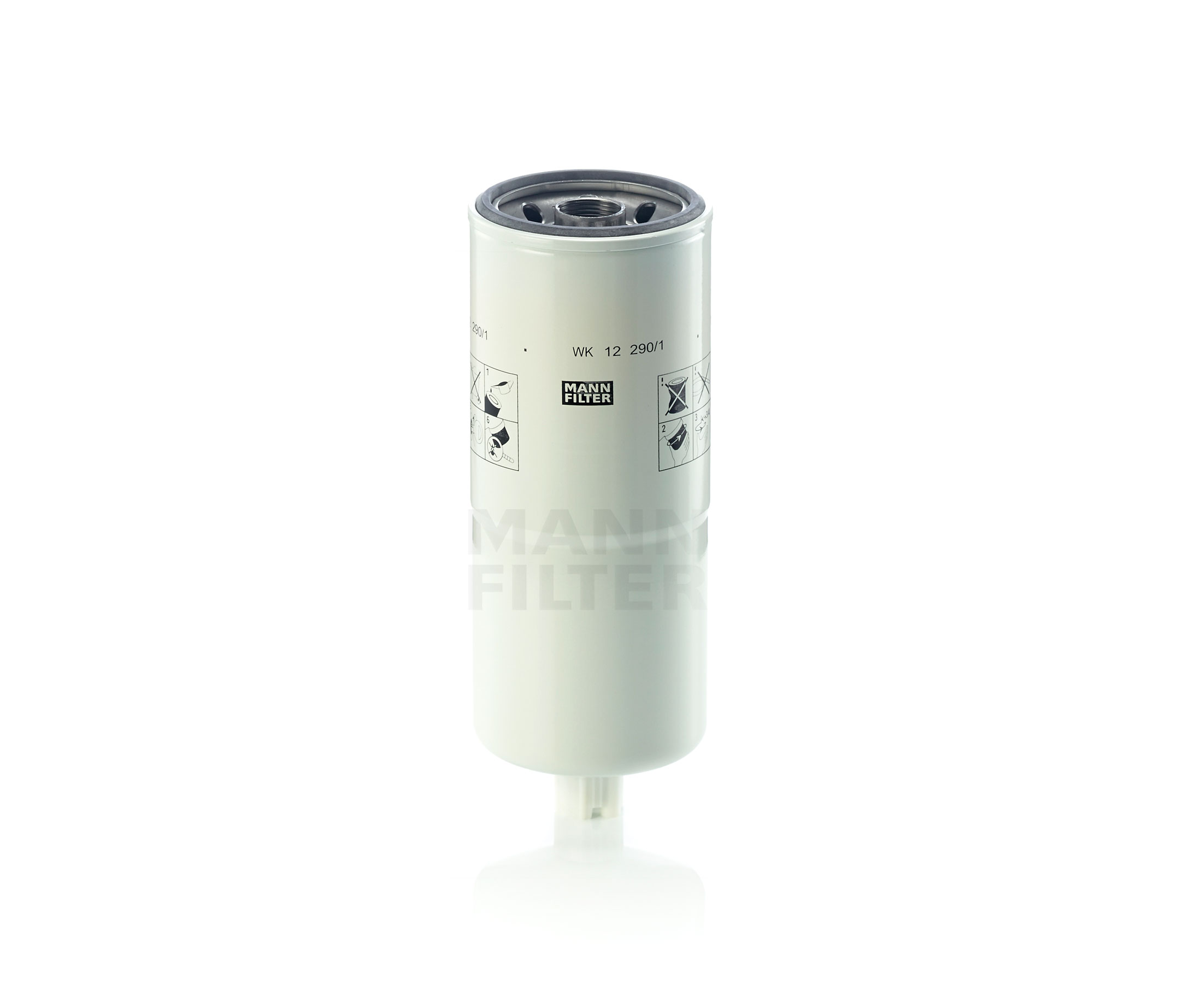 MANN-FILTER Spin-on Filter Height: 334mm Inline fuel filter WK 12 290/1 buy