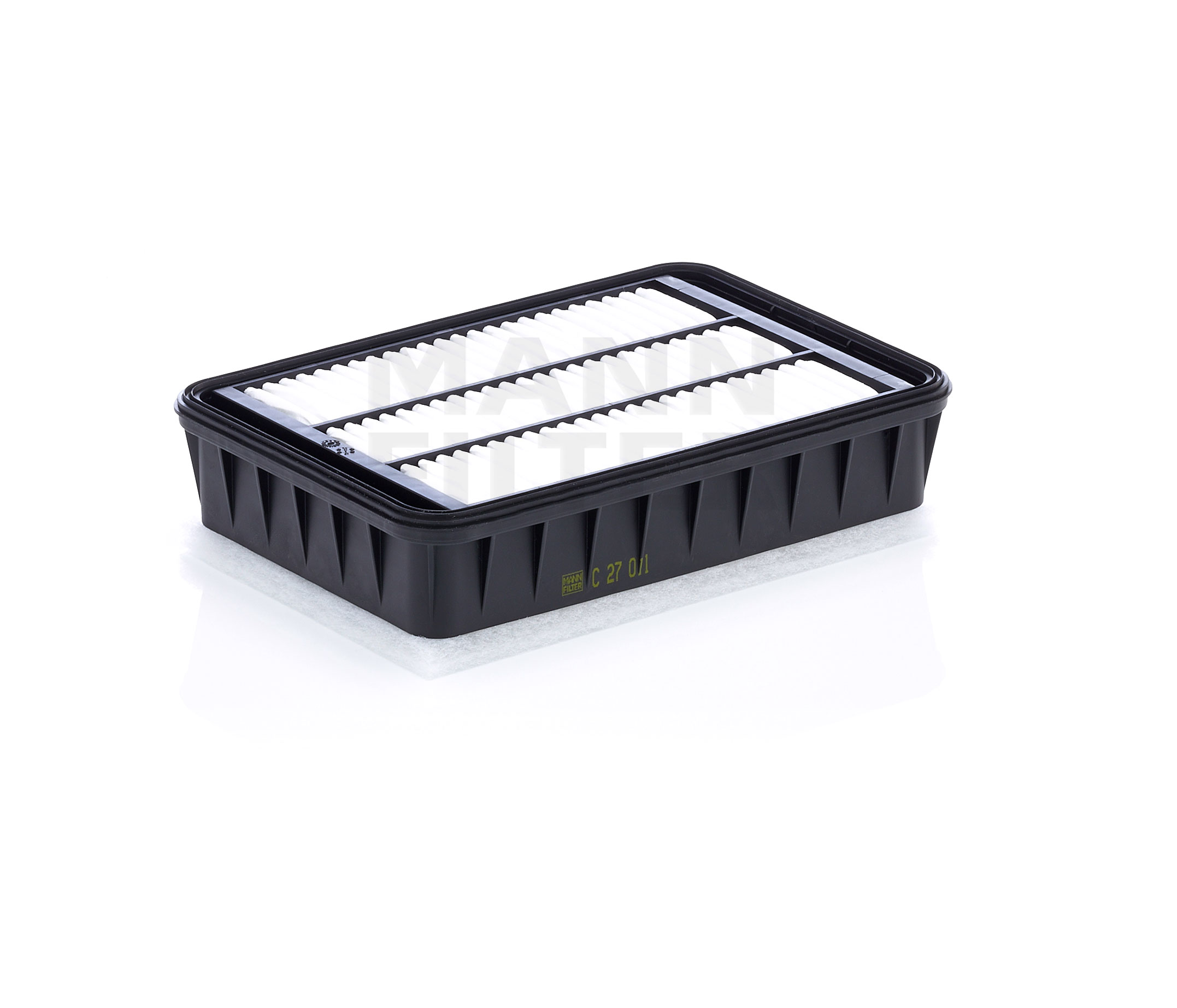 C 27 011 MANN-FILTER Länge: 269 mm, Filtereinsatz Länge: 269mm, Breite: 185mm, Höhe: 70mm Luftfilter C 27 011