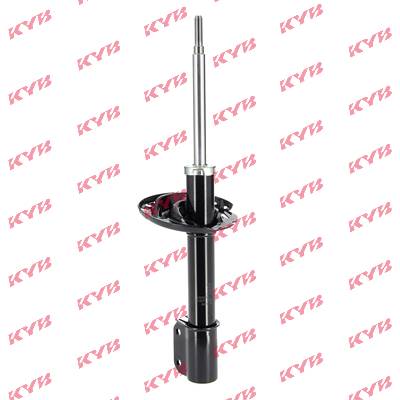 338749 KYB Shock absorbers DACIA Front Axle, Gas Pressure, Twin-Tube, Suspension Strut, Damper with Rebound Spring, Top pin