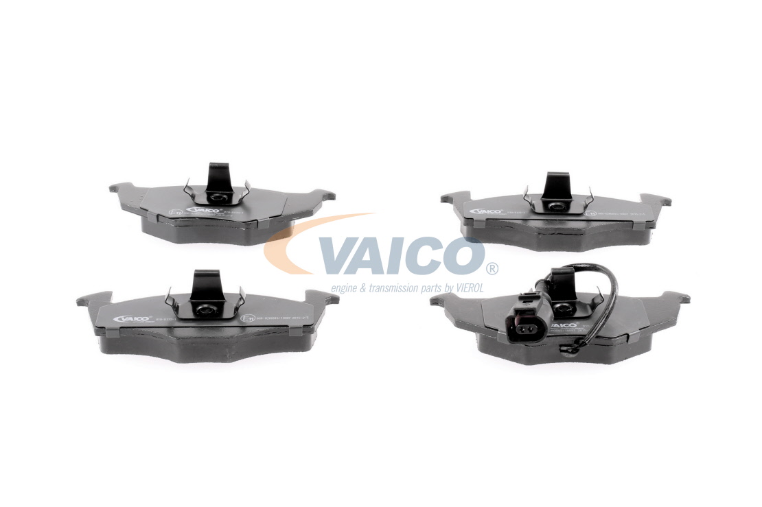 V10-8133-1 VAICO Brake pad set DODGE Front Axle, incl. wear warning contact