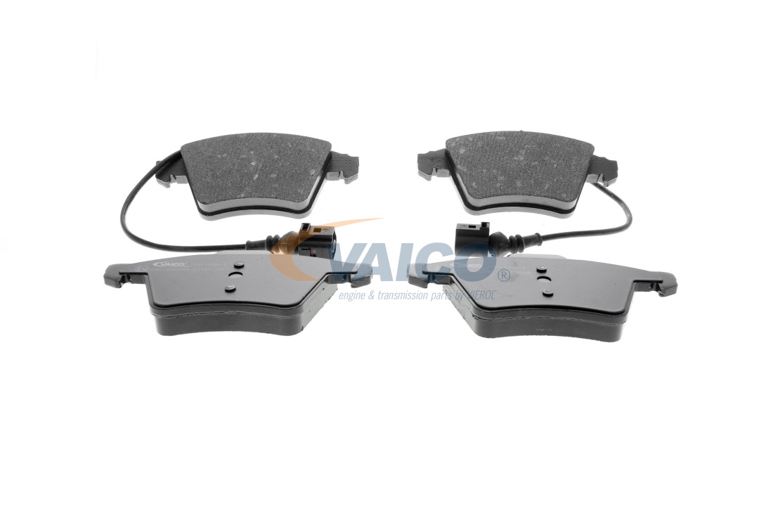 VAICO Essieu avant, contact de signal d'usure inclus Hauteur 1: 73,3mm, Hauteur 2: 74,8mm, Largeur 1: 155,1mm, Largeur 2: 156,2mm, Épaisseur: 19,6mm Jeu de plaquettes de frein V10-8186-1 acheter en ligne