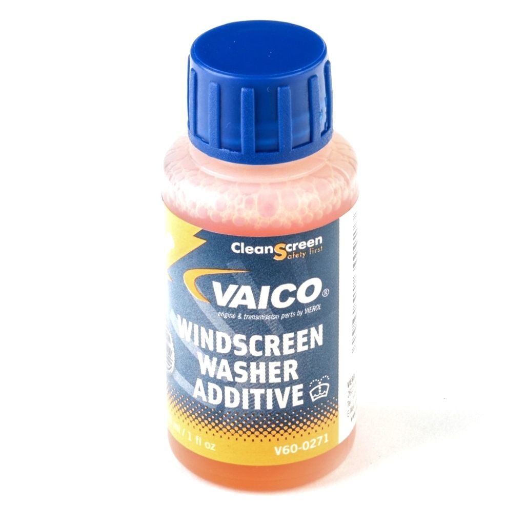 VAICO V60-0271 Líquido limpiador de parabrisas Botella, Relación de mezcla: 1:200, Capacidad: 0,03L, naranja, Cant.: 1, Q+, calidad de primer equipo "HECHA EN ALEMANIA", Contenido: 30ml